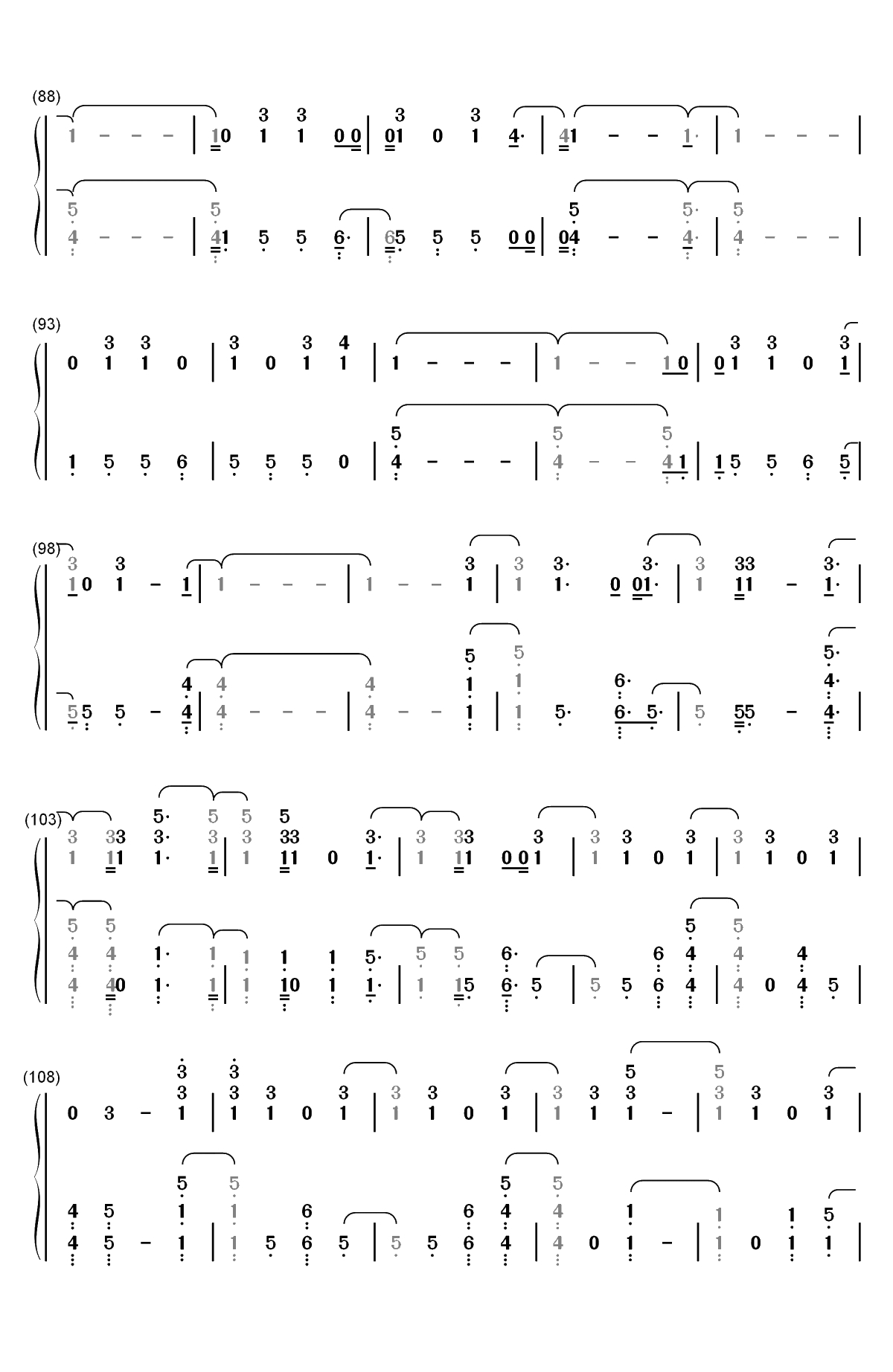 New Year's Day-Taylor Swift双手简谱预览5