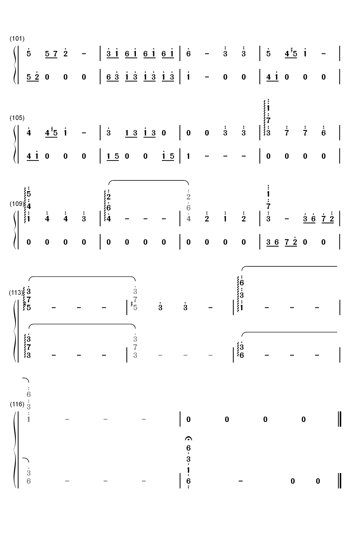 The Meadow-暮光之城：新月 OST双手简谱预览5