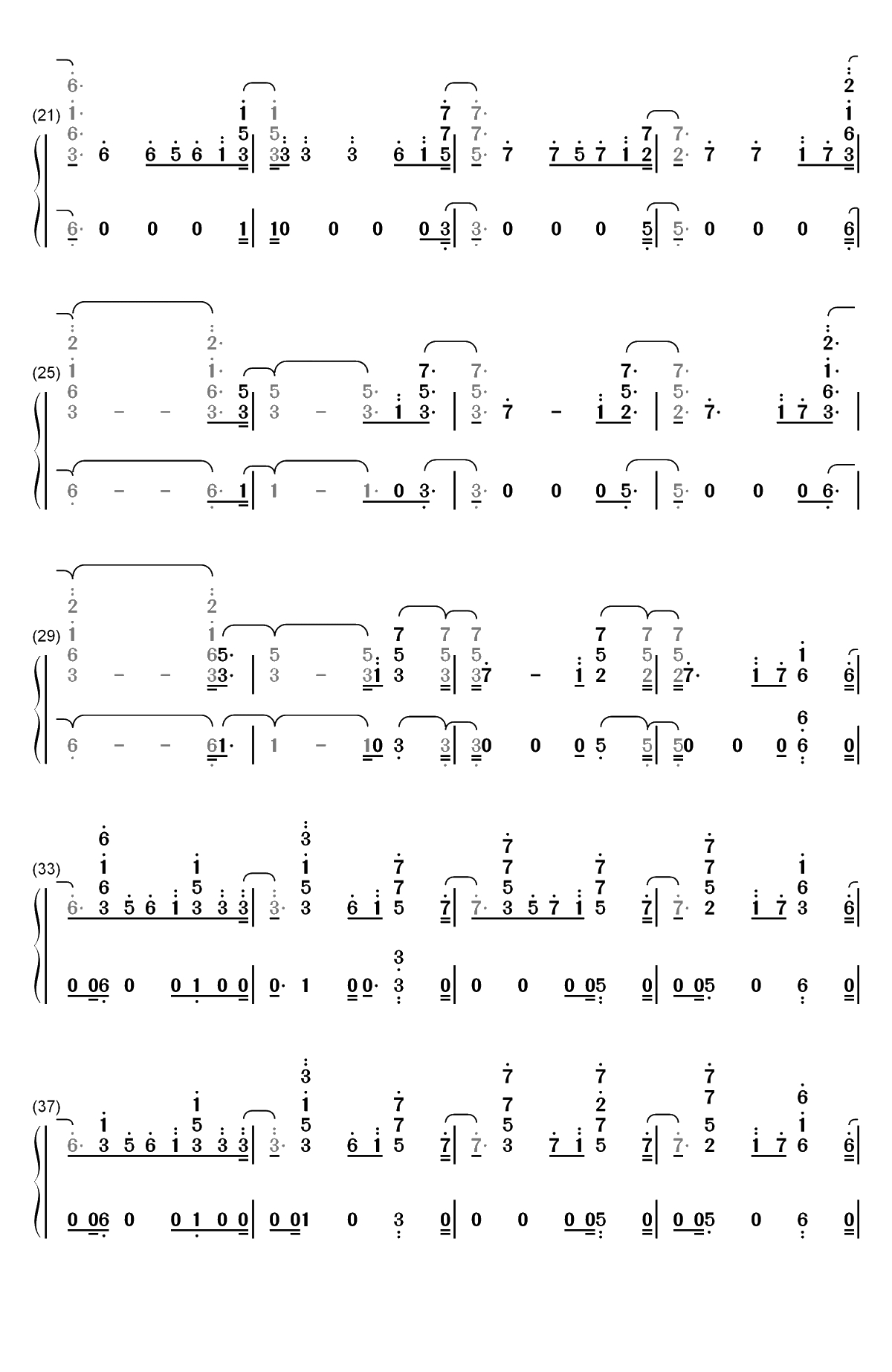 Forever-Martin Garrix双手简谱预览2
