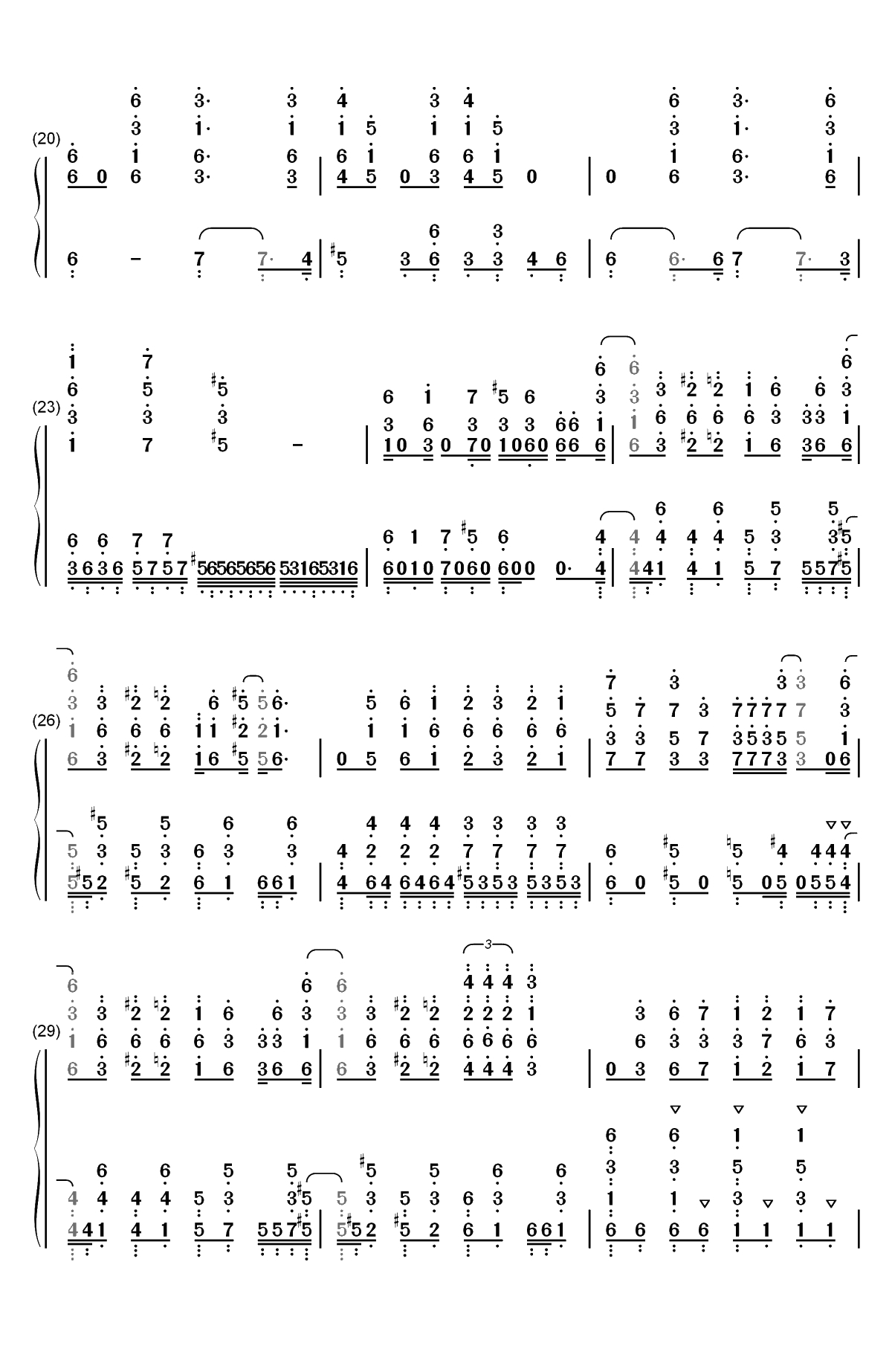 VORACITY-Overlord III OP双手简谱预览3