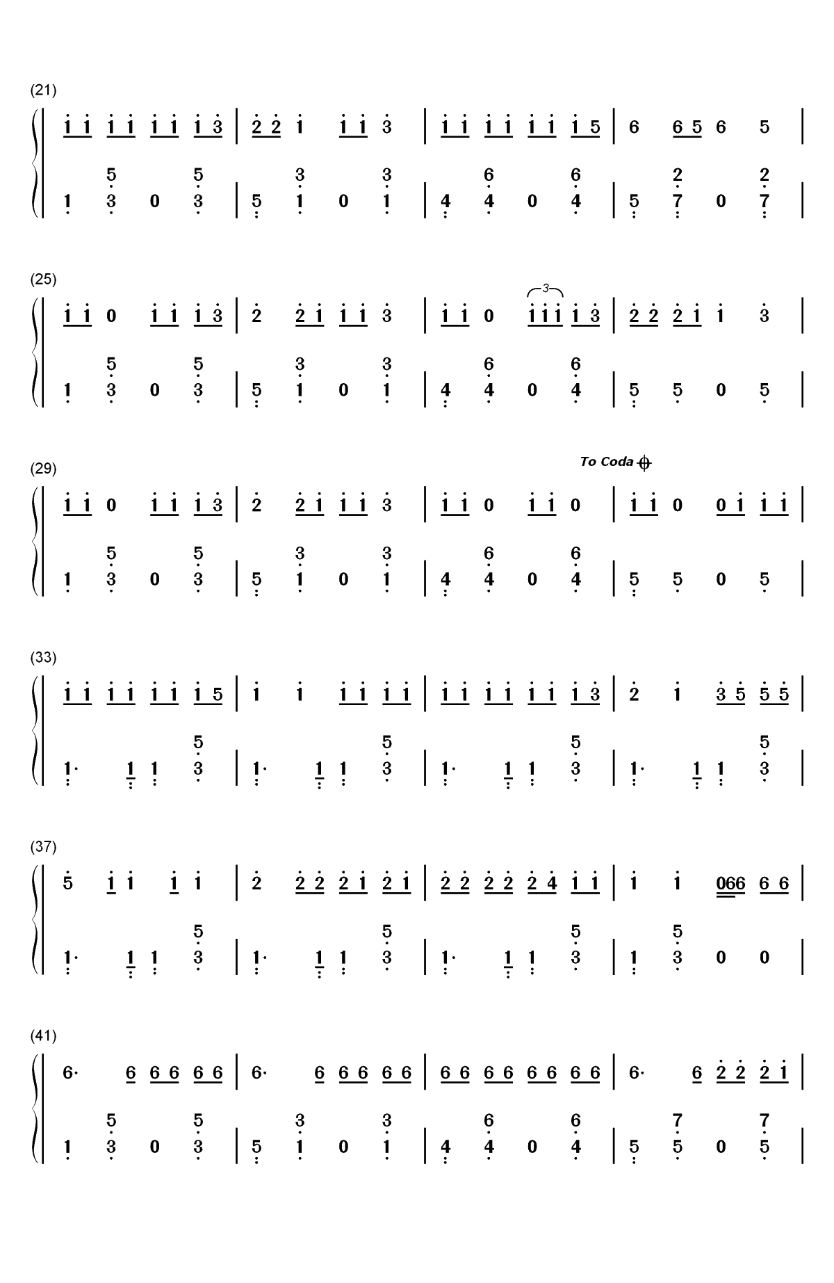 Dura-嘟啦舞-极简好听-西班牙神曲双手简谱预览2