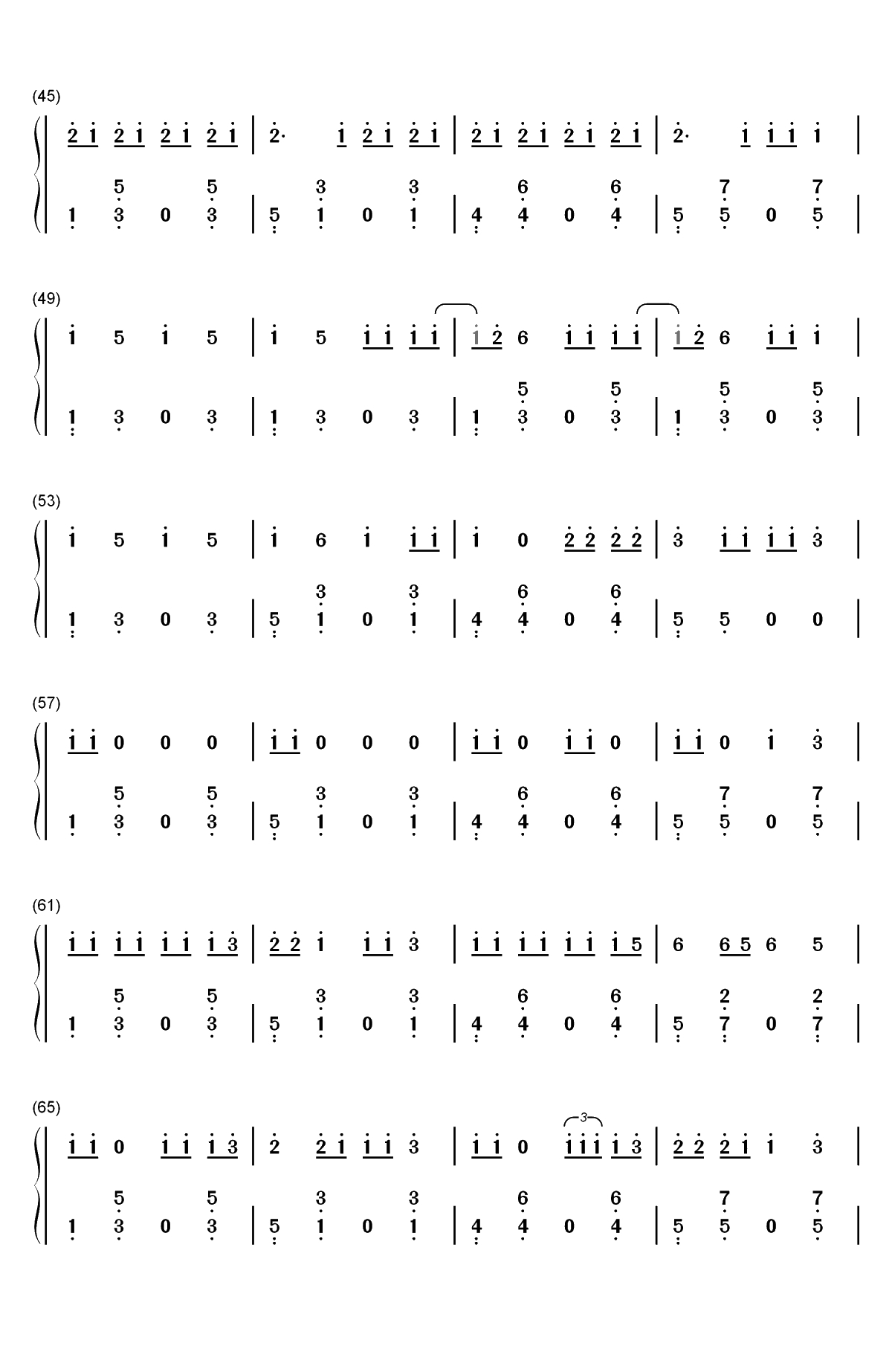 Dura-嘟啦舞-极简好听-西班牙神曲双手简谱预览3