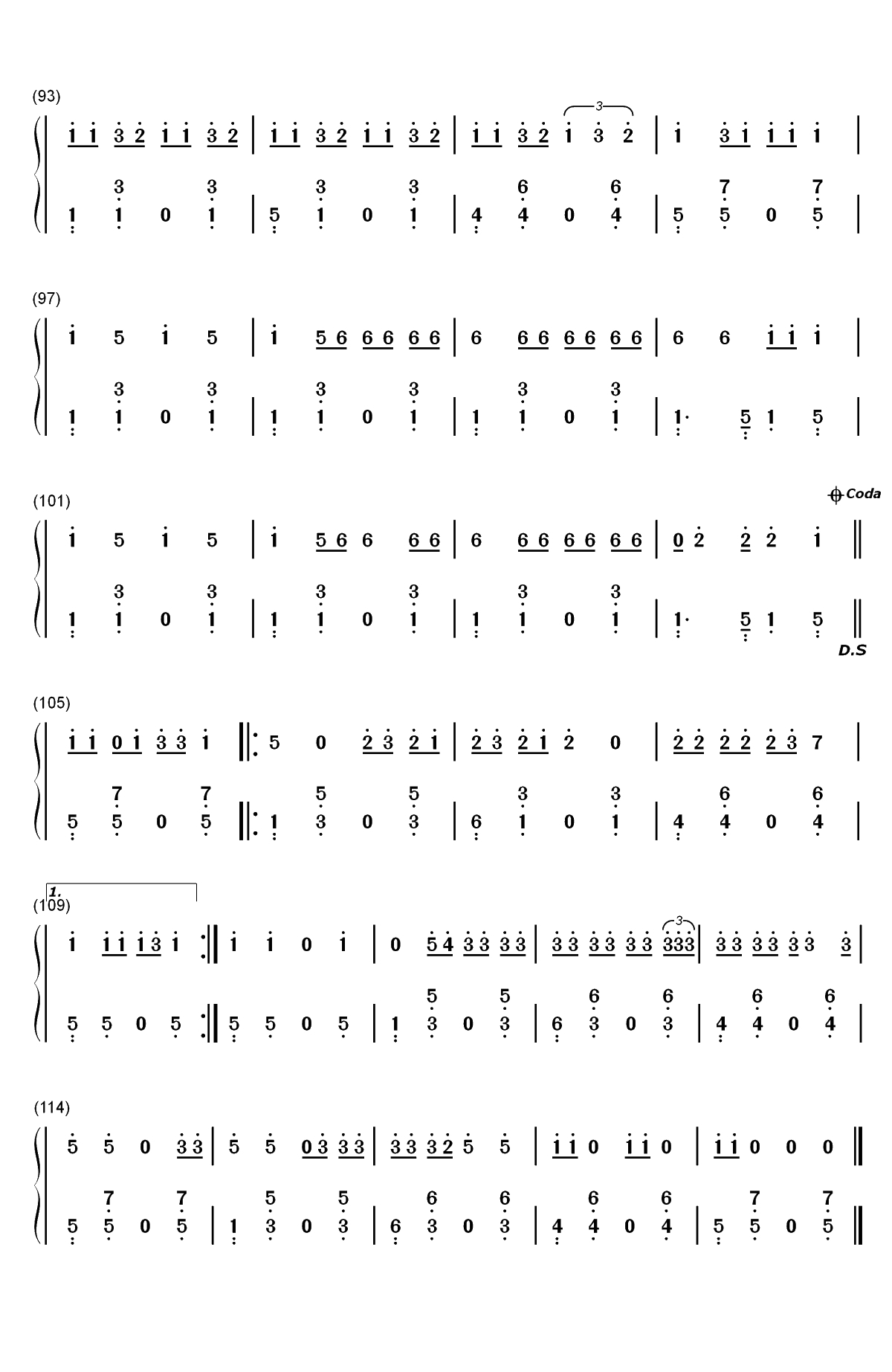 Dura-嘟啦舞-极简好听-西班牙神曲双手简谱预览5