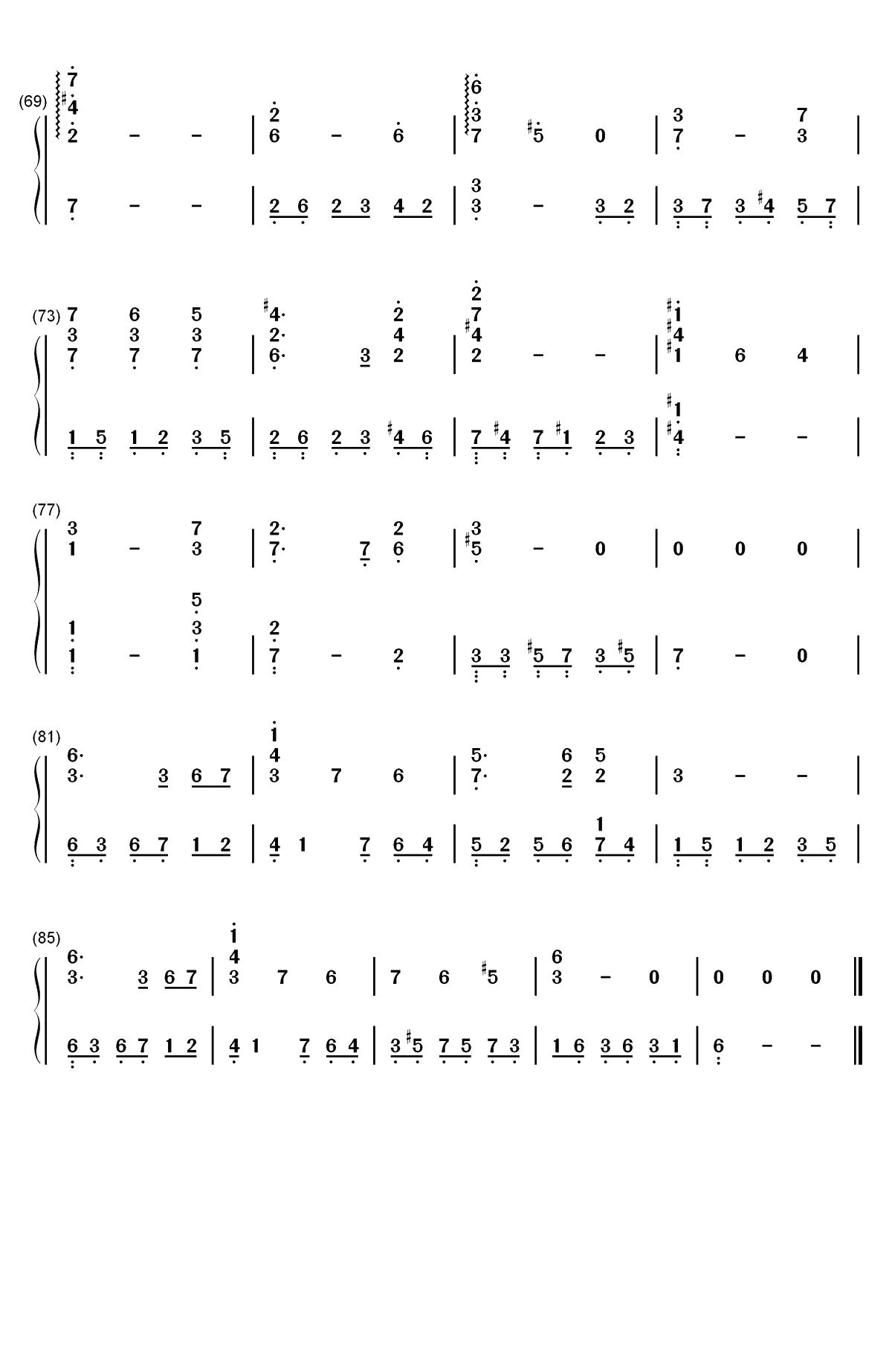 ザナルカンドにて-最终幻想Ⅹ双手简谱预览4