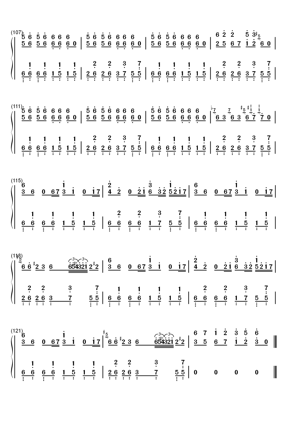 卡路里-西虹市首富插曲双手简谱预览7