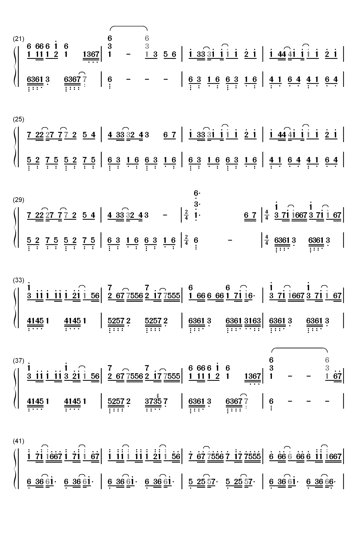 自作多情-音乐背后的伤感双手简谱预览2