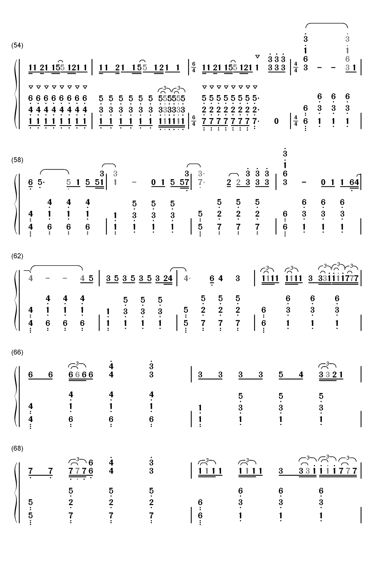 Faded-Alan Walker双手简谱预览4