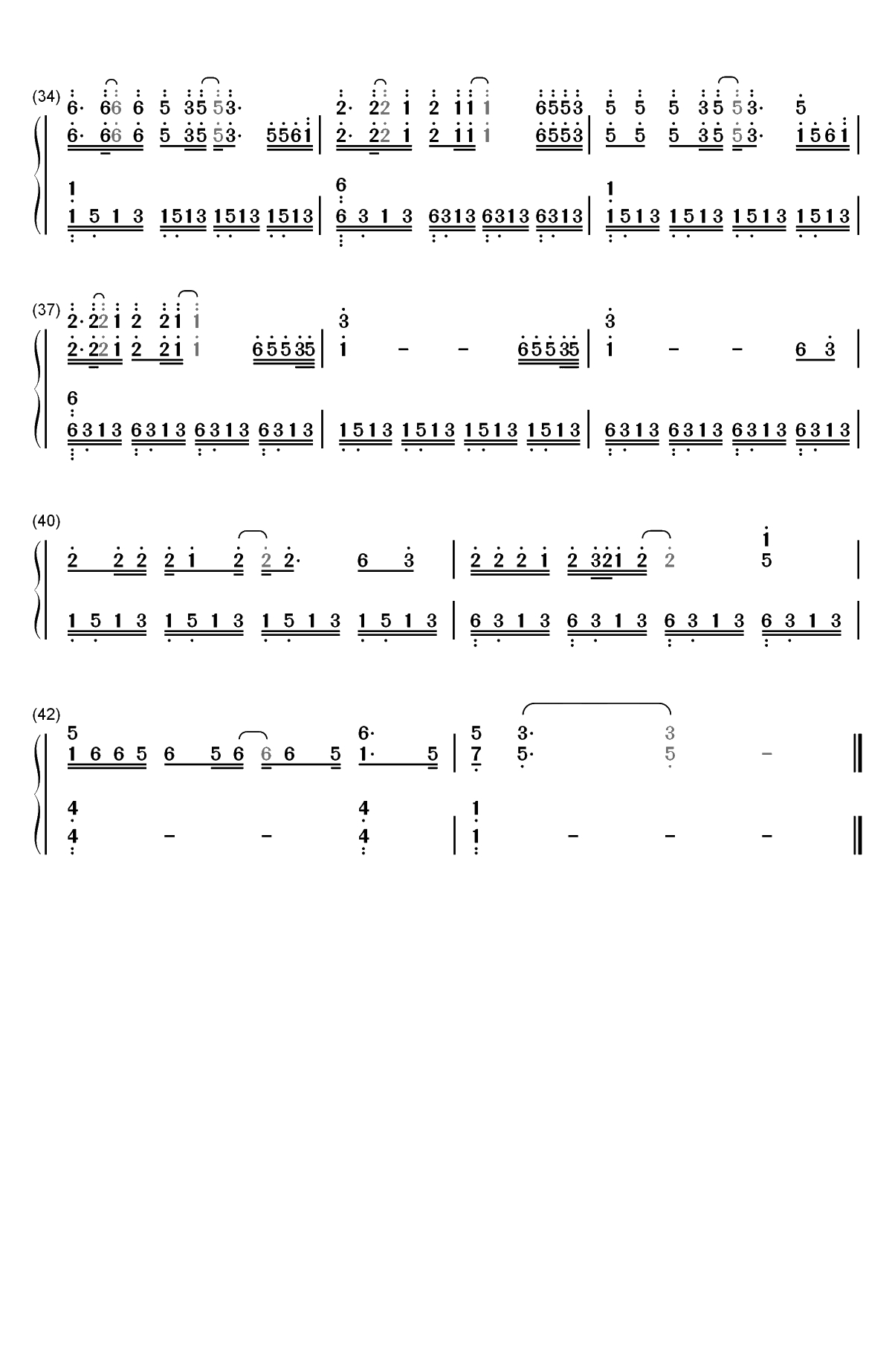 生如夏花-我不是药神宣传主题曲双手简谱预览3