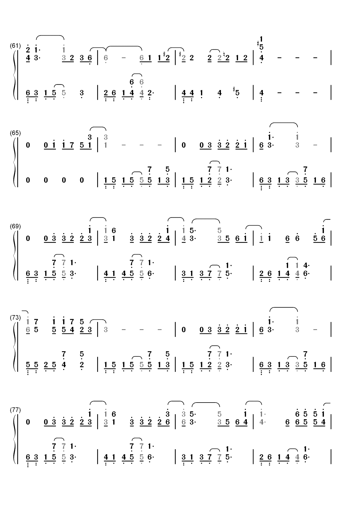 违背的青春-致不易青年主题曲双手简谱预览4
