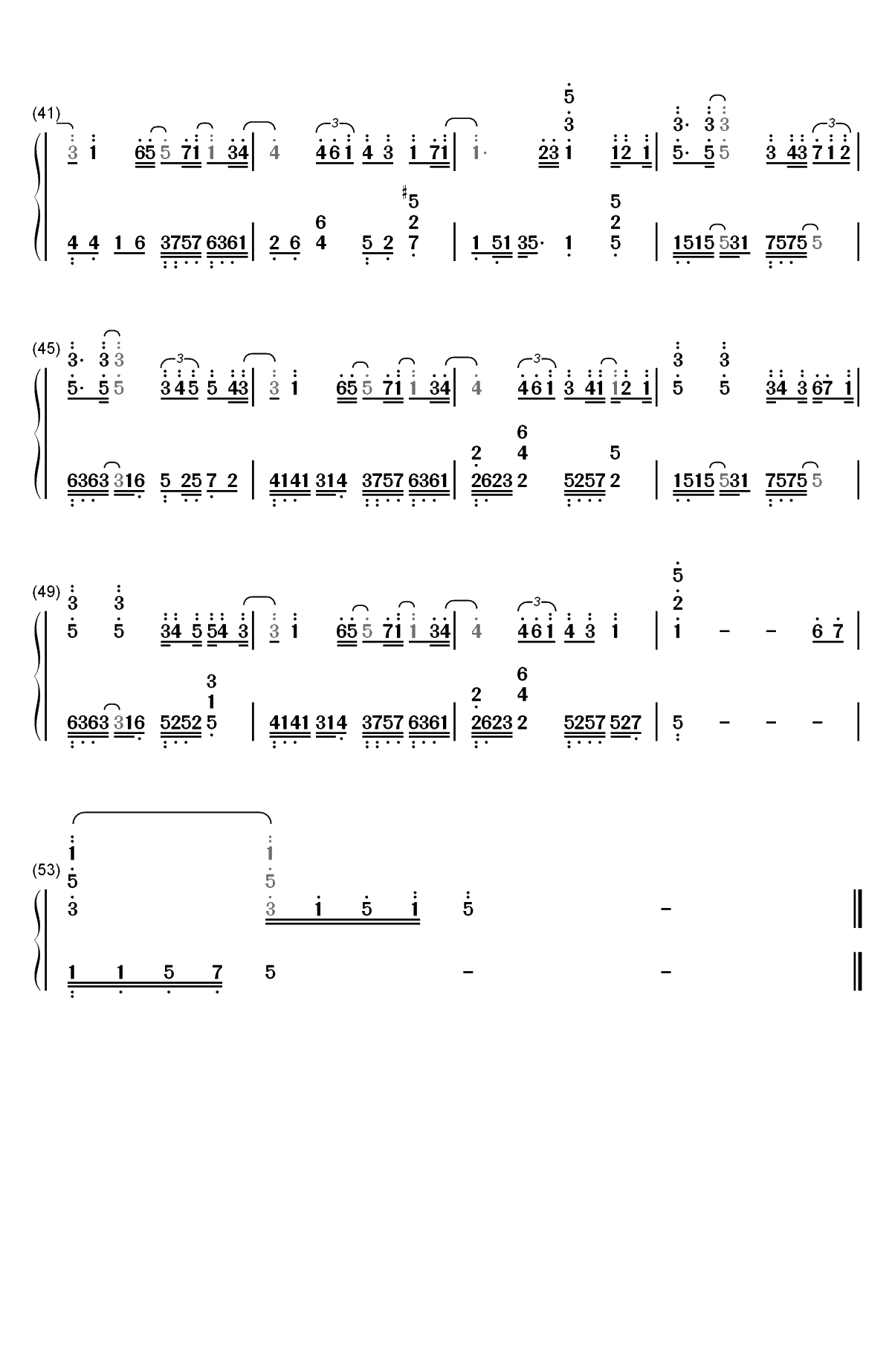 等得起-炮灰攻略主题曲双手简谱预览3