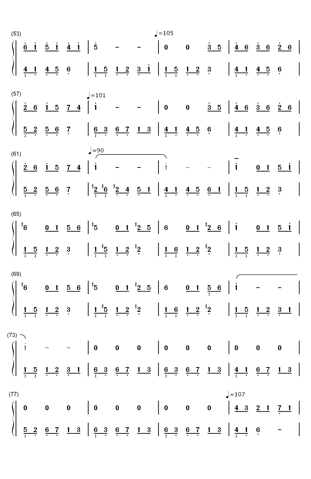 Le Onde-Ludovico Einaudi双手简谱预览3