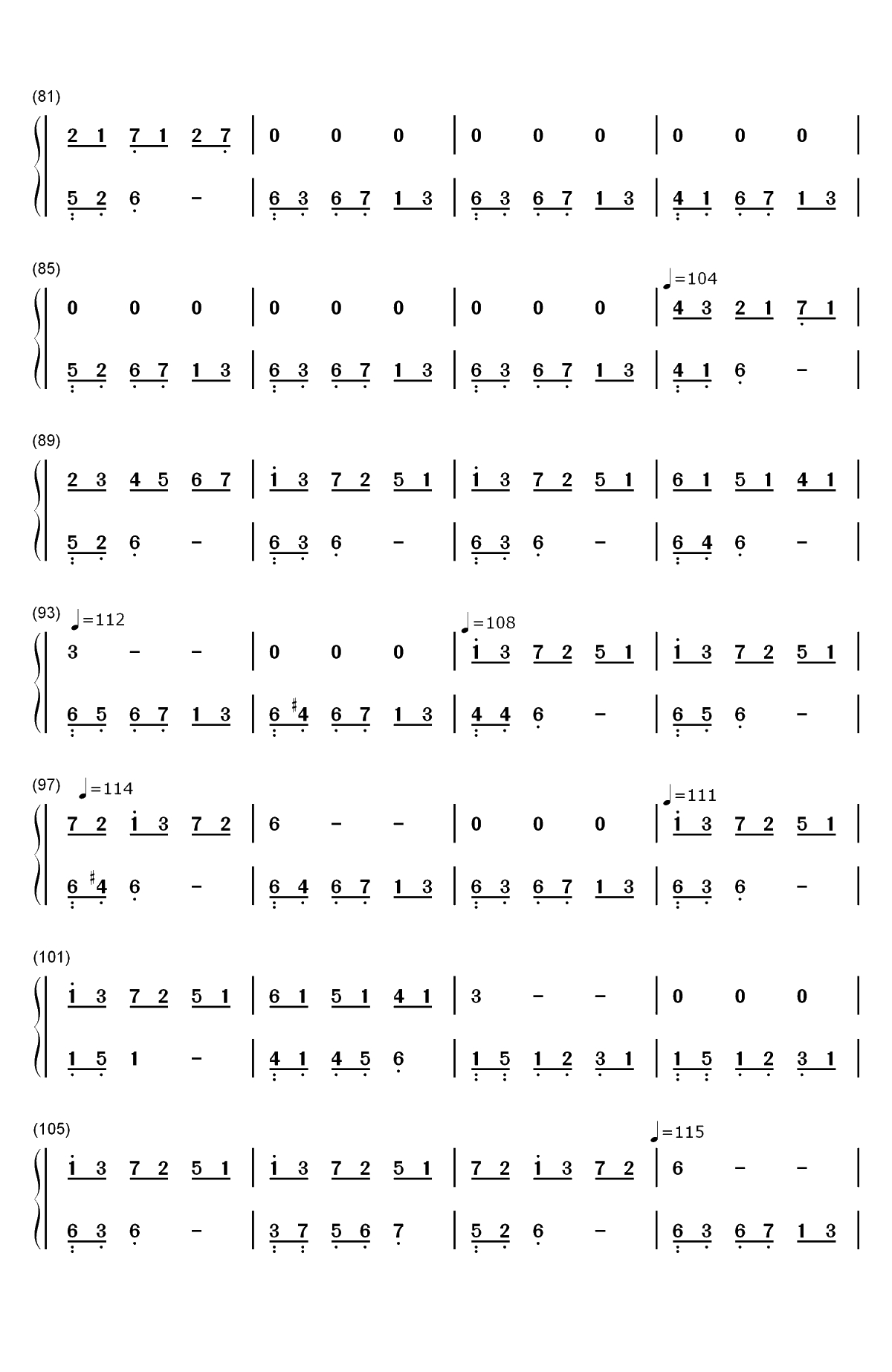 Le Onde-Ludovico Einaudi双手简谱预览4