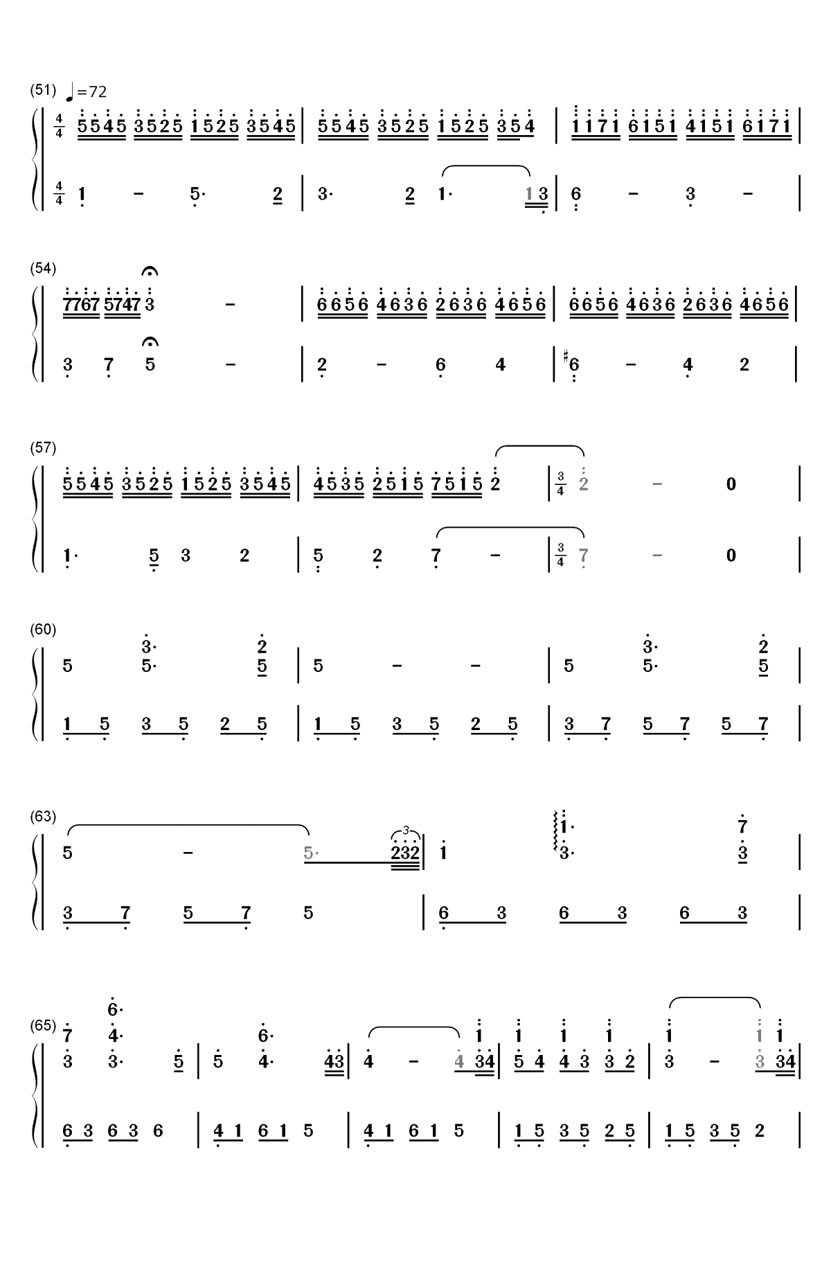 Leaves On The Seine-大卫蓝兹双手简谱预览3