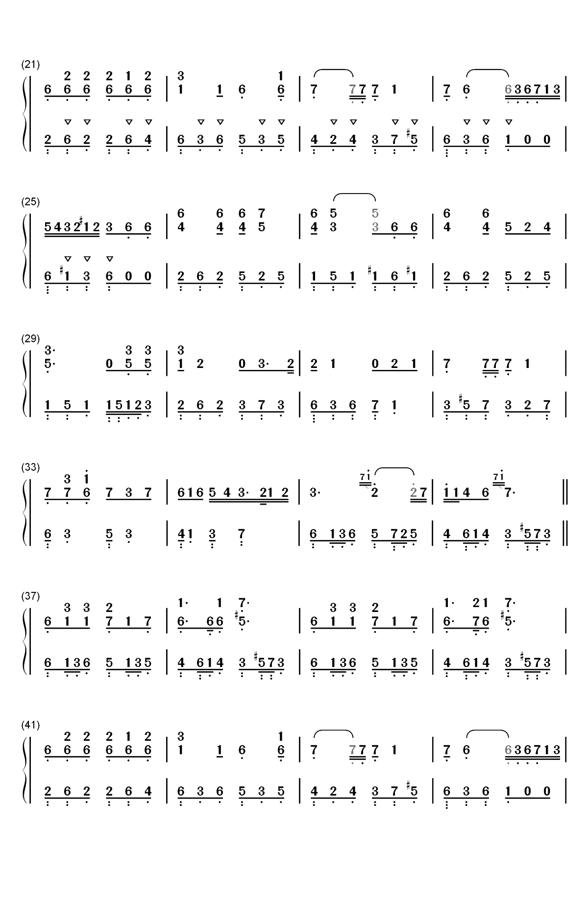 全世界谁倾听你-从你的全世界路过插曲-你爱默默倾听全世界全世界谁倾听你双手简谱预览2