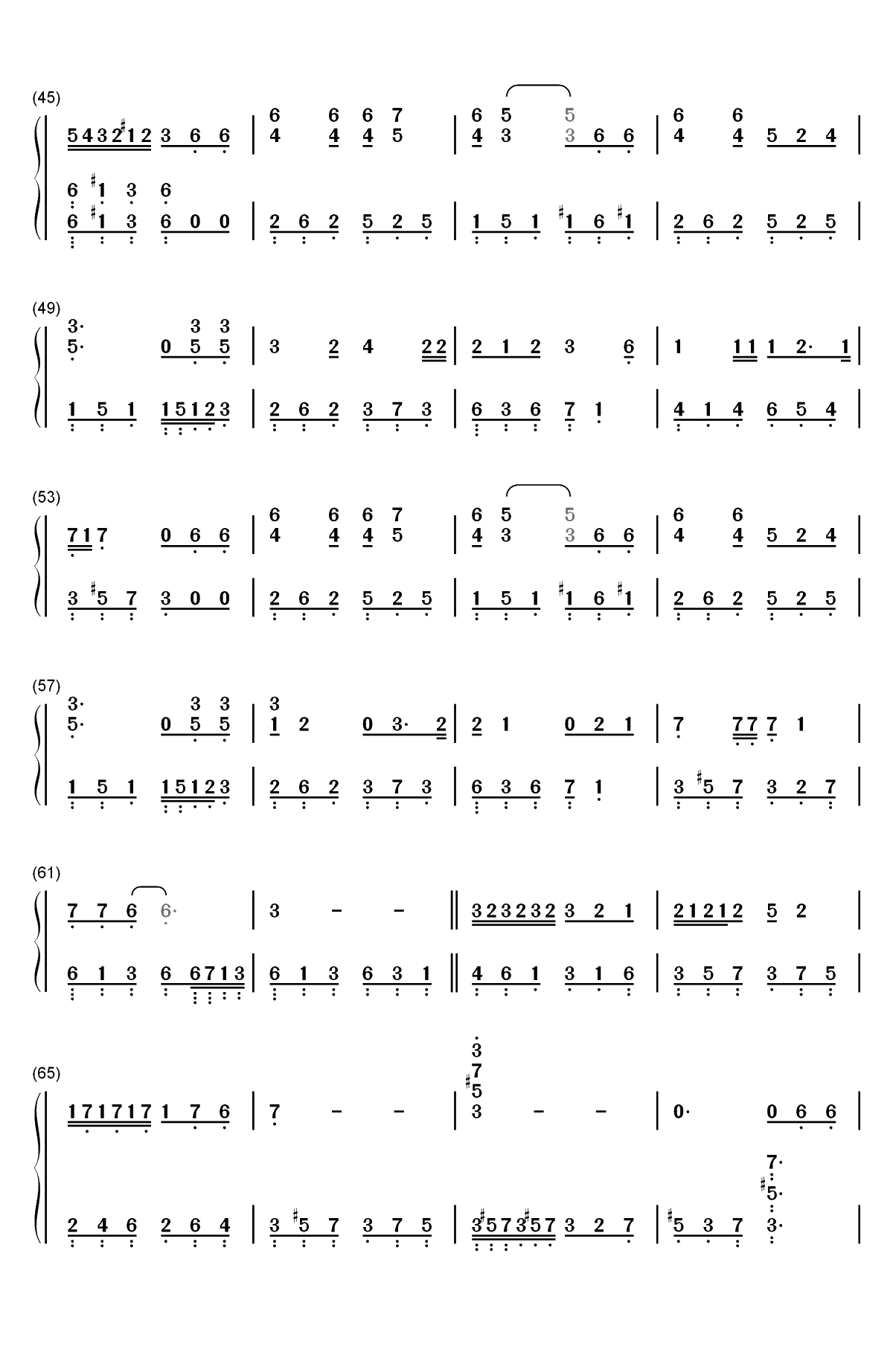 全世界谁倾听你-从你的全世界路过插曲-你爱默默倾听全世界全世界谁倾听你双手简谱预览3