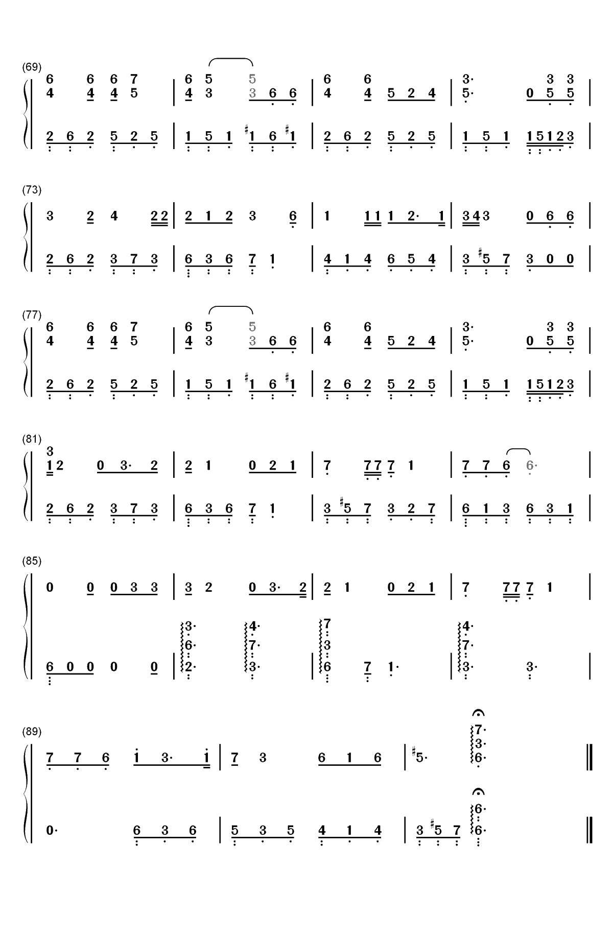 全世界谁倾听你-从你的全世界路过插曲-你爱默默倾听全世界全世界谁倾听你双手简谱预览4