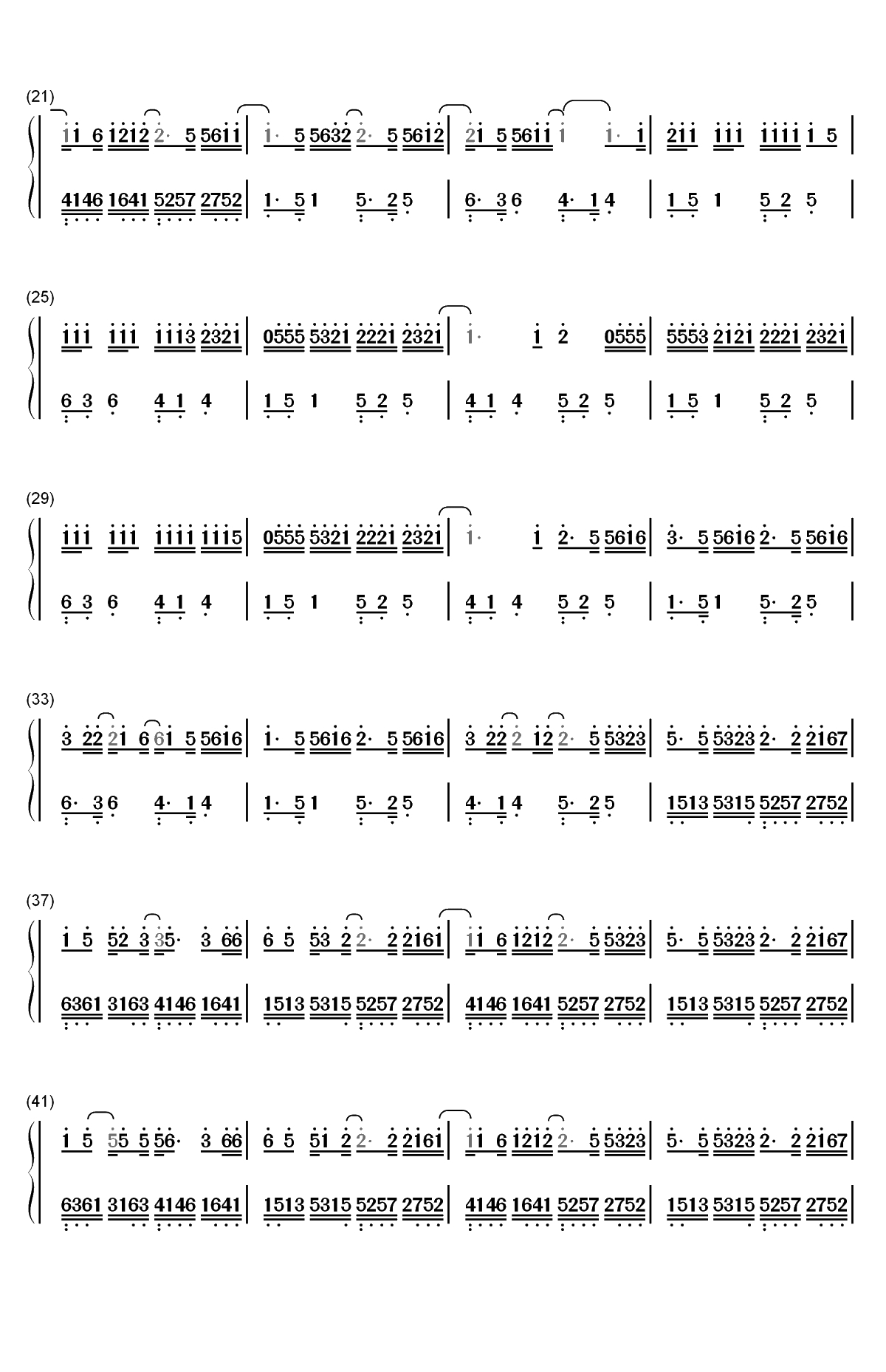 去年夏天-抖音神曲-还有什么等待还有什么悲哀双手简谱预览2