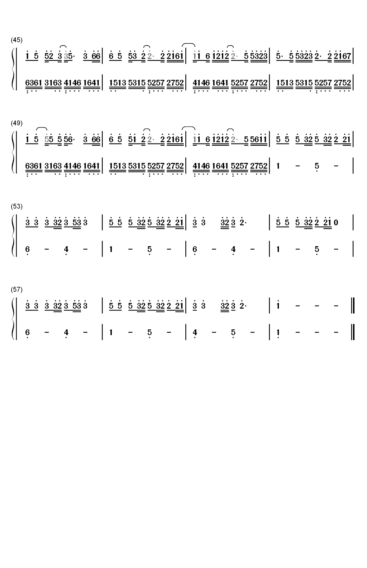 去年夏天-抖音神曲-还有什么等待还有什么悲哀双手简谱预览3