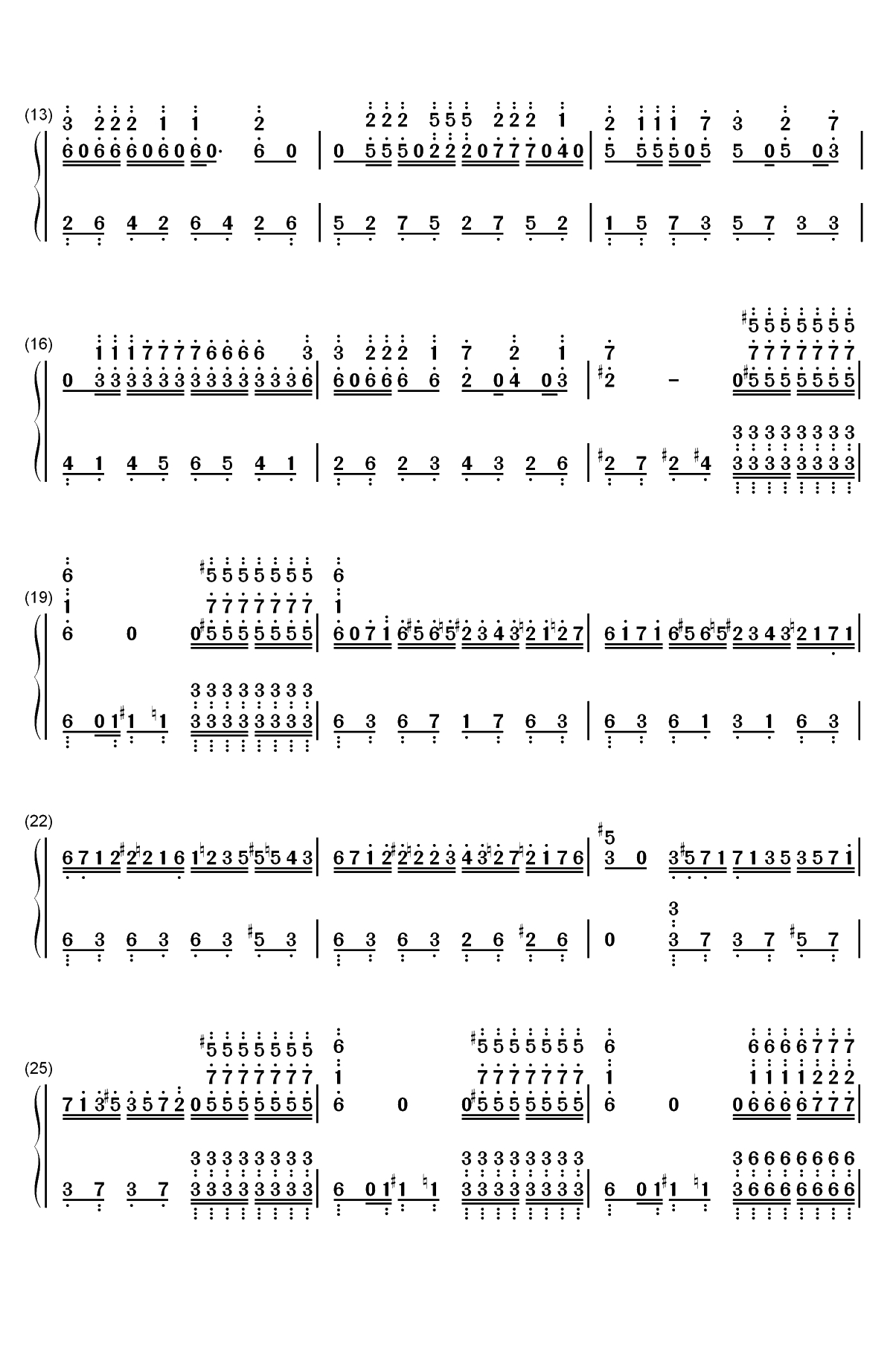 克罗地亚第二号狂想曲双手简谱预览2