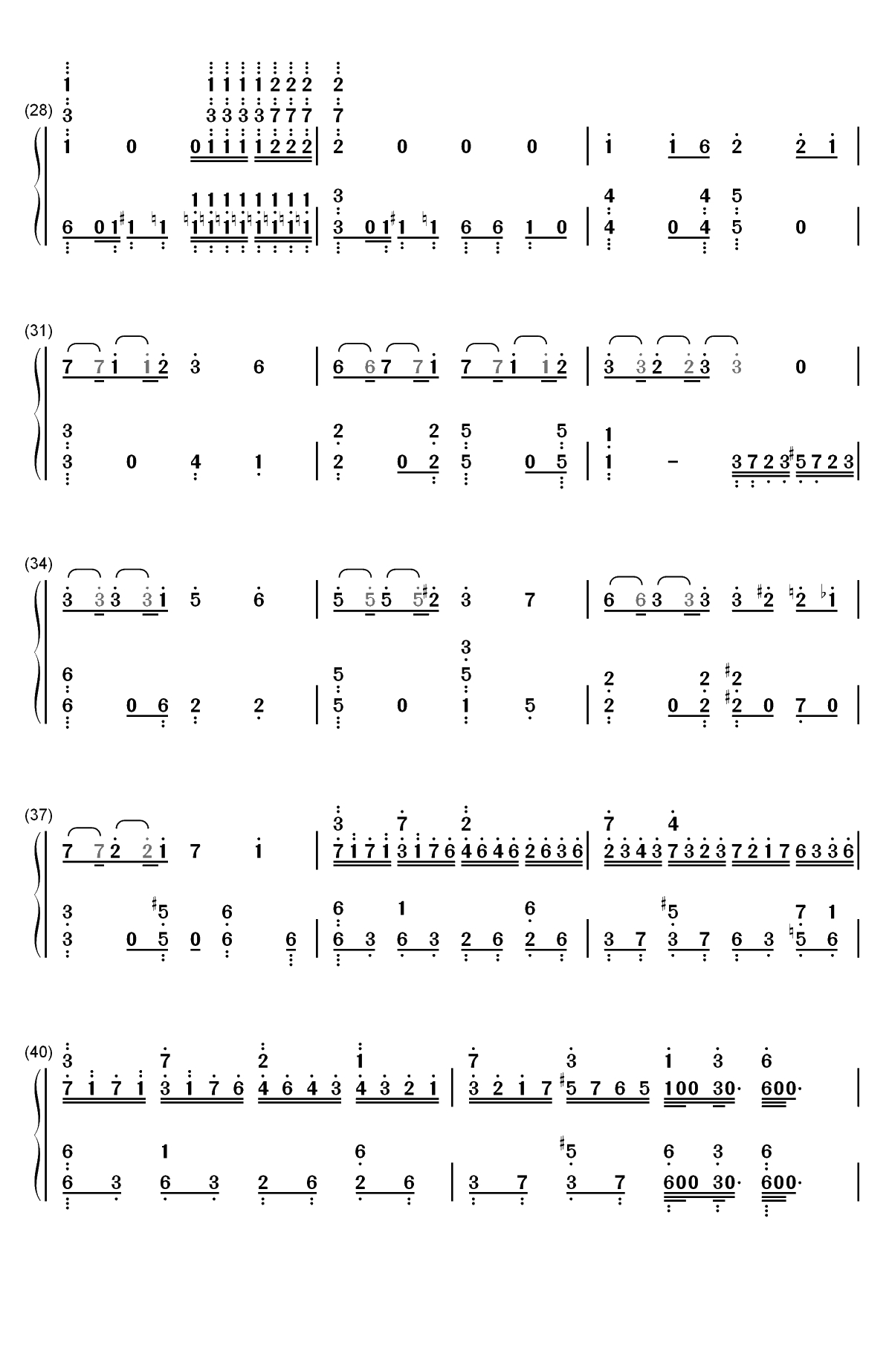 克罗地亚第二号狂想曲双手简谱预览3