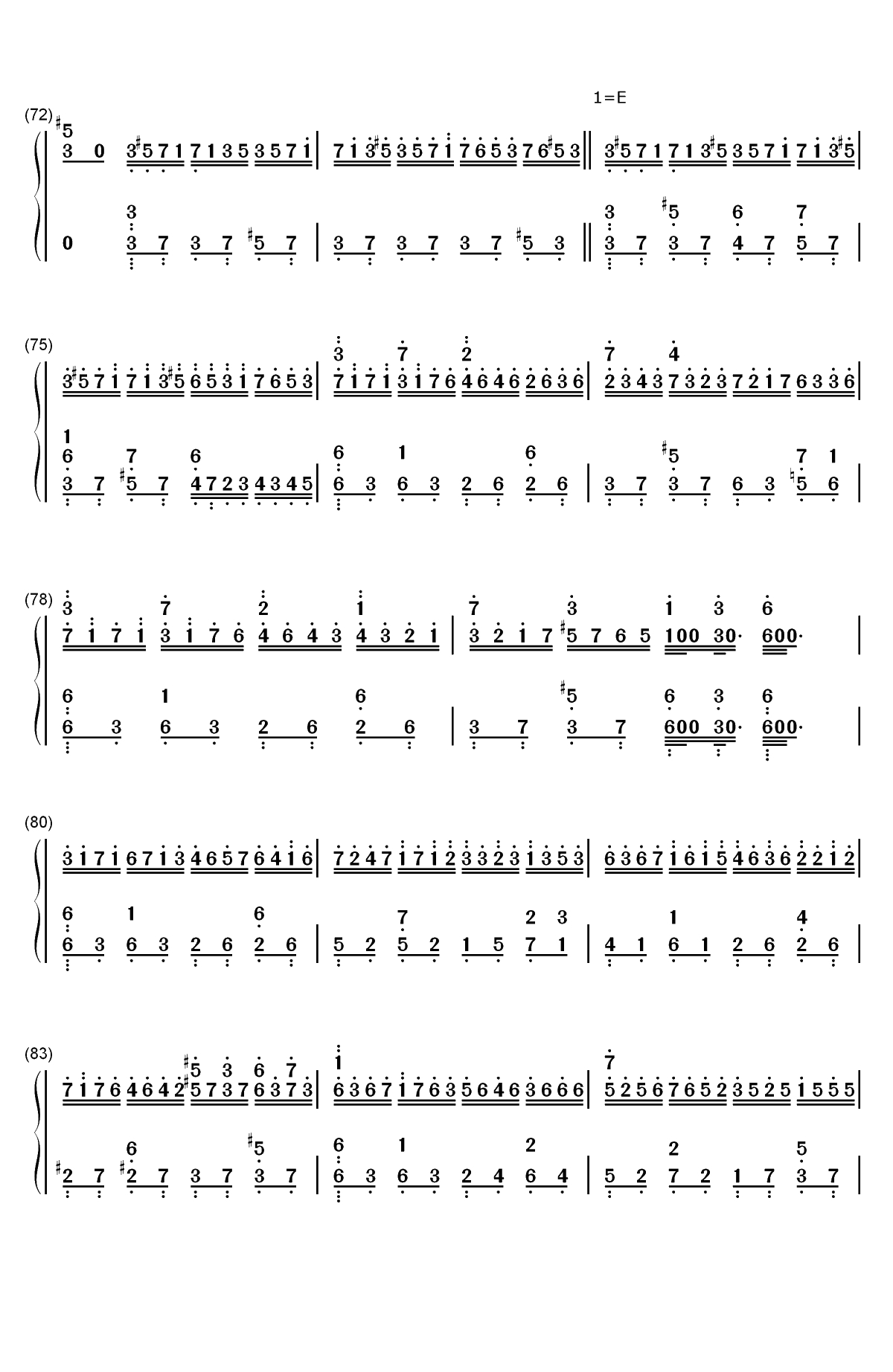 克罗地亚第二号狂想曲双手简谱预览6