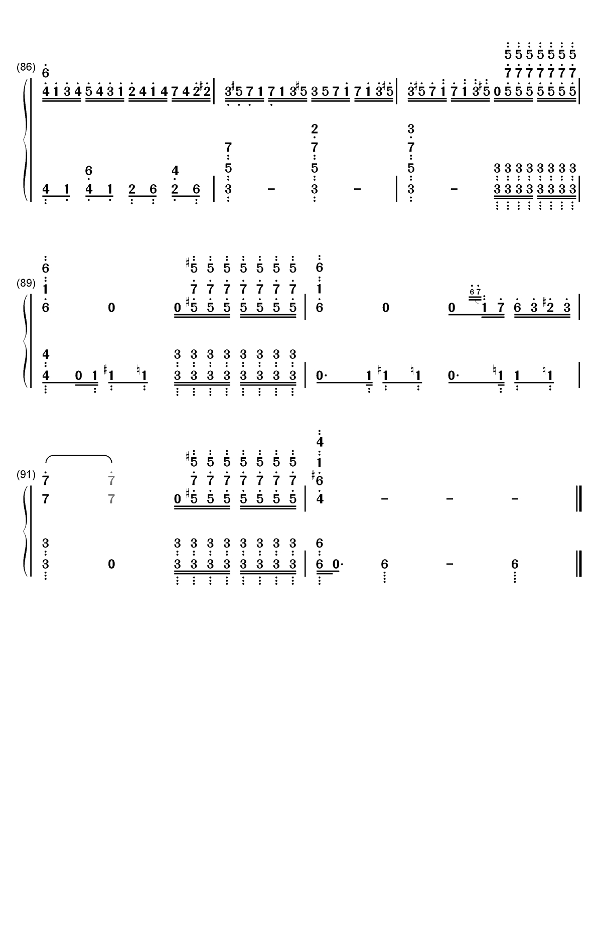 克罗地亚第二号狂想曲双手简谱预览7