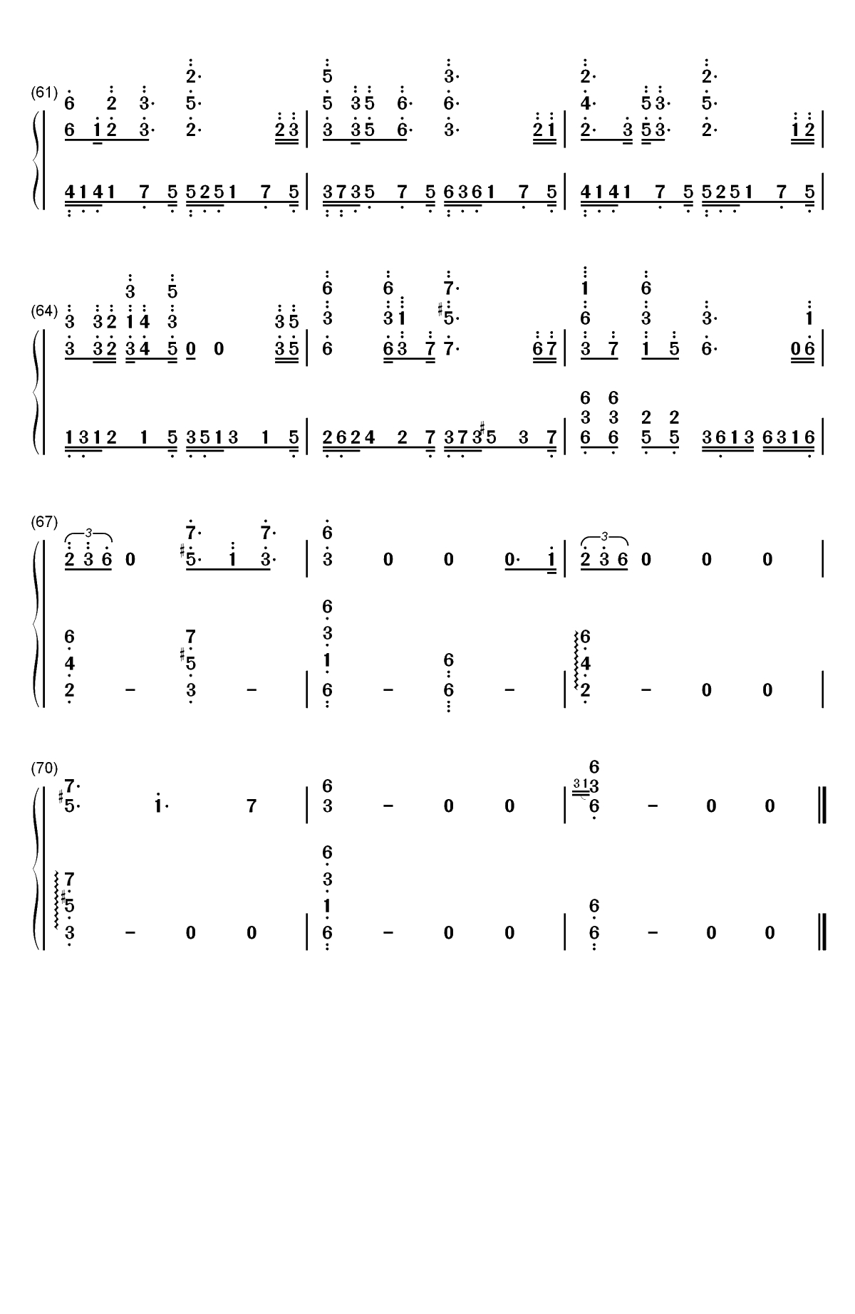 让酒-沙海插曲双手简谱预览5