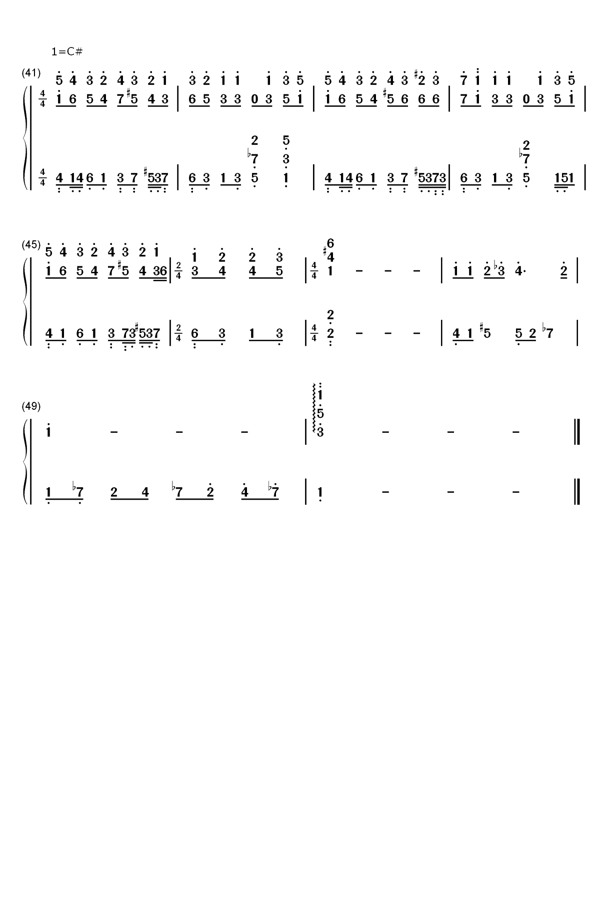 老伴-李荣浩双手简谱预览3