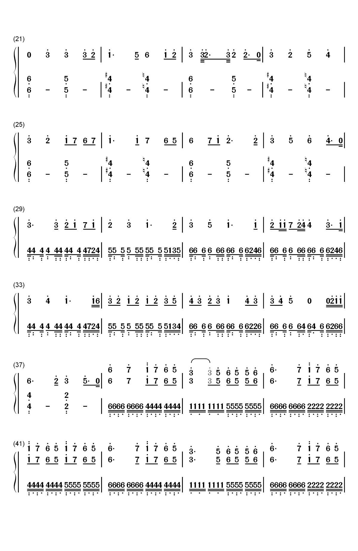 恋は戦争-恋爱就是战争双手简谱预览2