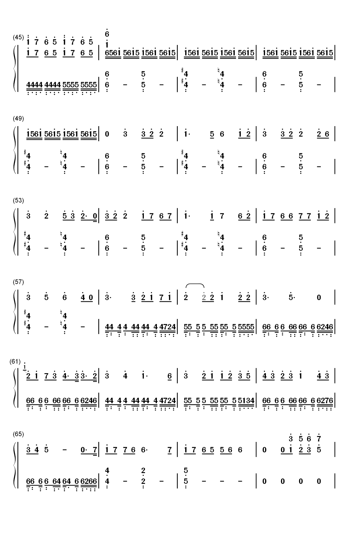 恋は戦争-恋爱就是战争双手简谱预览3