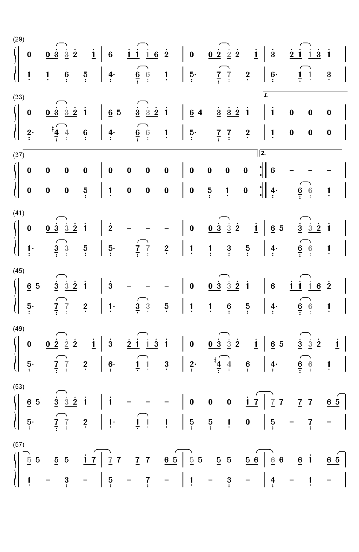 Under the Sea-小美人鱼 主题曲双手简谱预览2