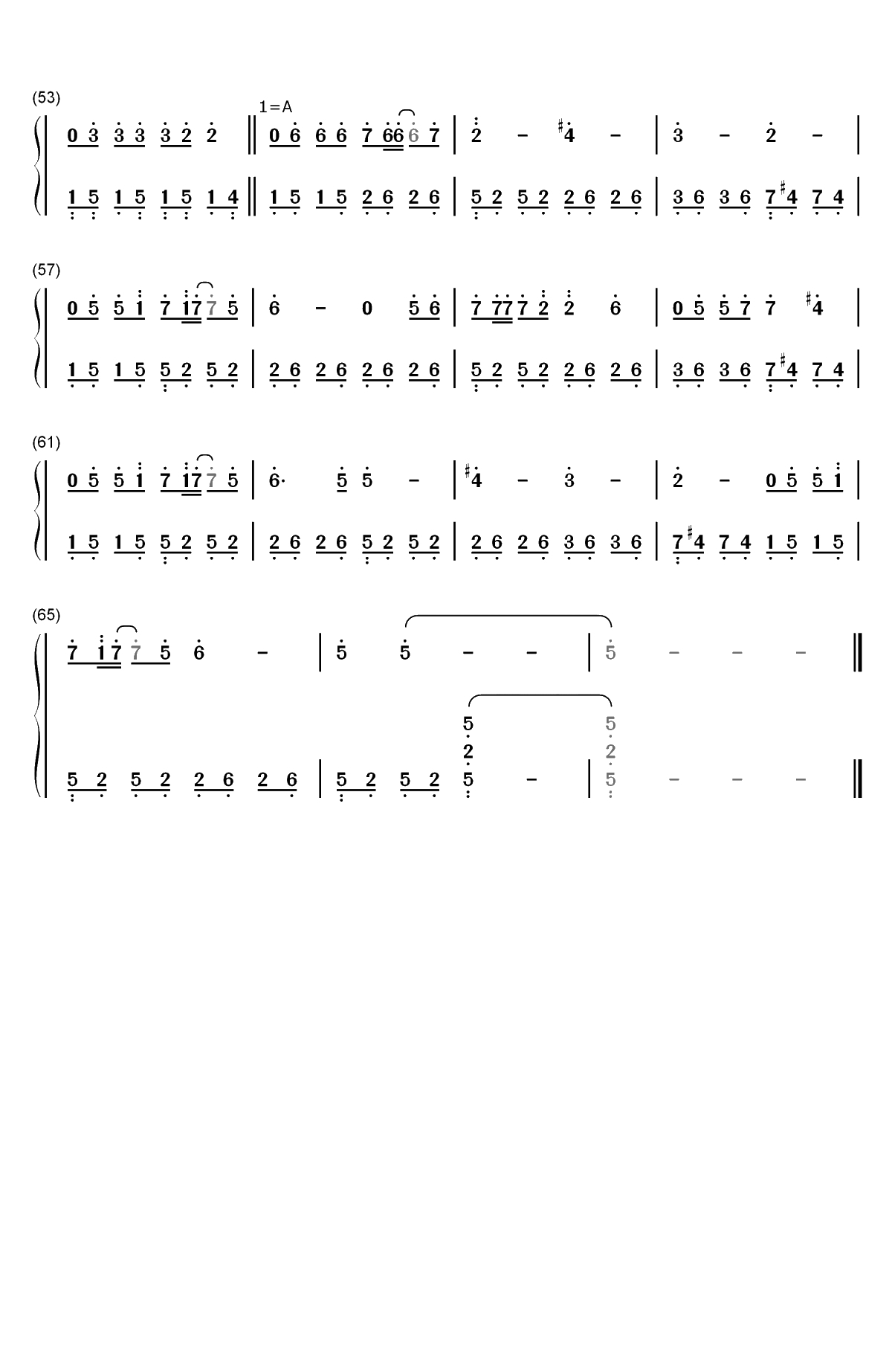 Beautiful in White-西域男孩双手简谱预览3