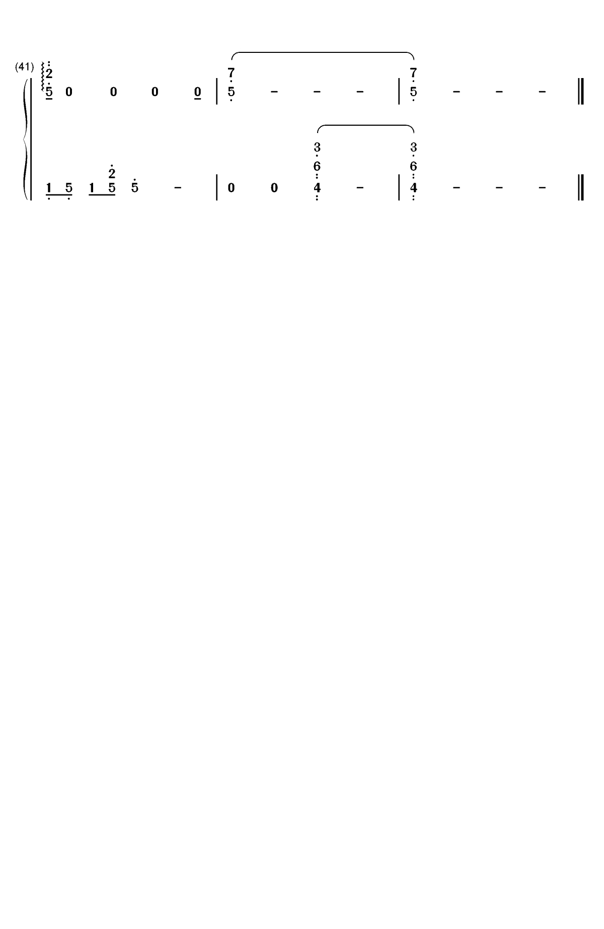 You Are Not Alone-完整版双手简谱预览3