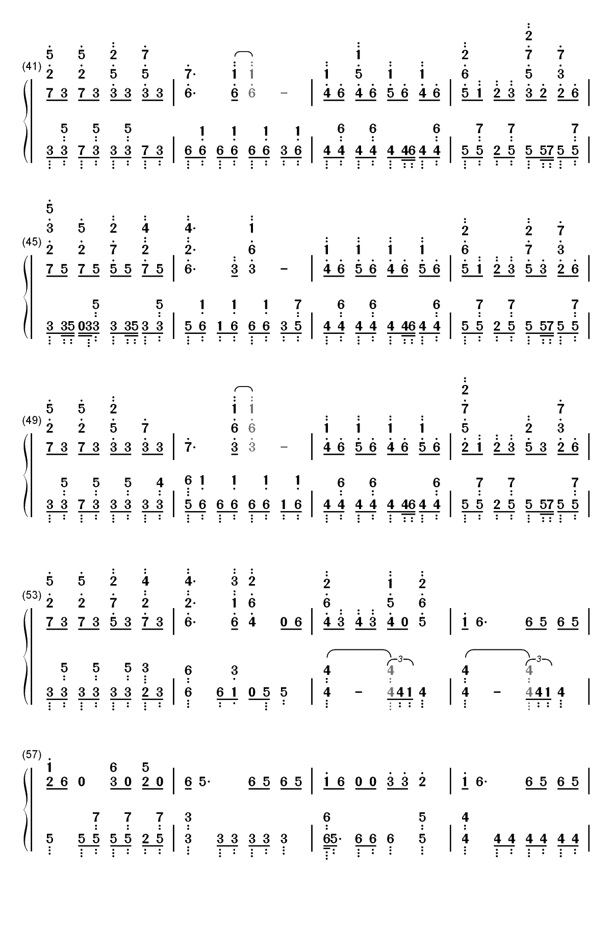 すーぱーぬこわーるど-IA双手简谱预览3
