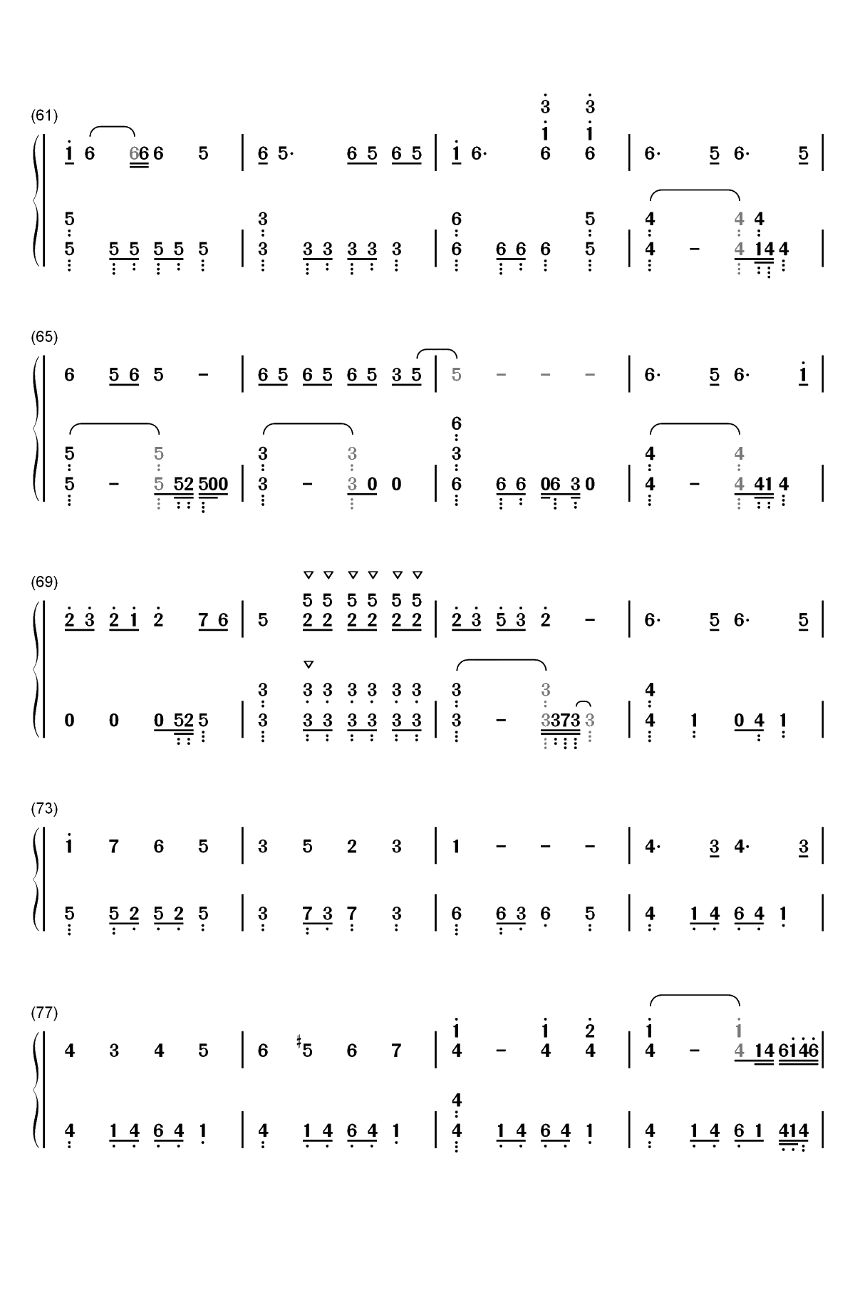 すーぱーぬこわーるど-IA双手简谱预览4