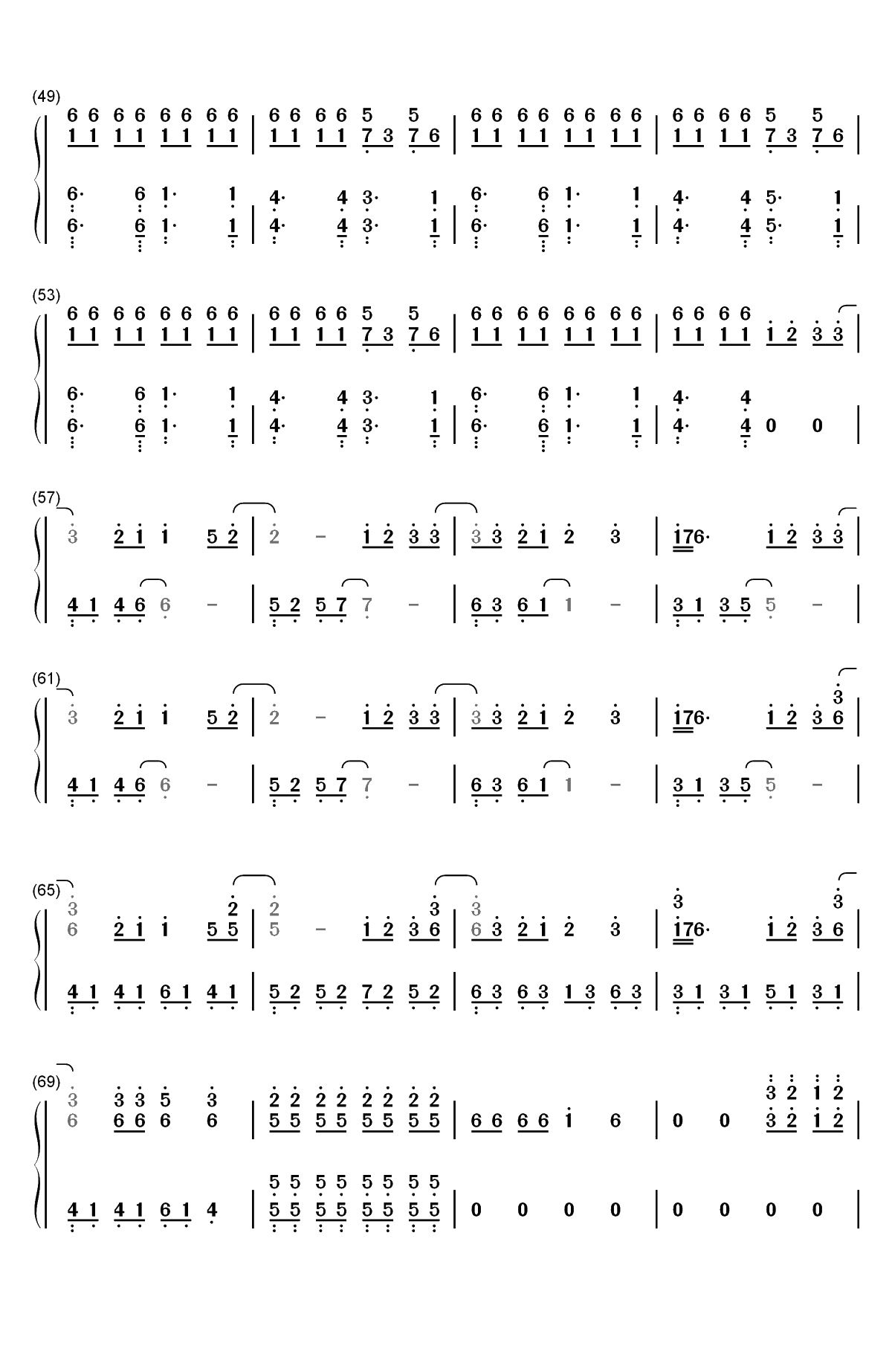 Handclap-神偷奶爸3宣传曲双手简谱预览3