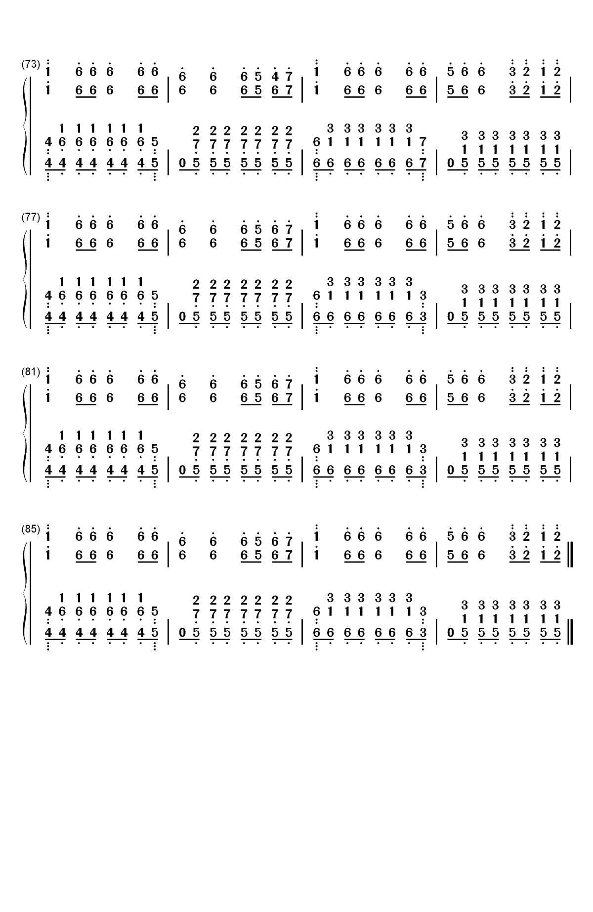 Handclap-神偷奶爸3宣传曲双手简谱预览4