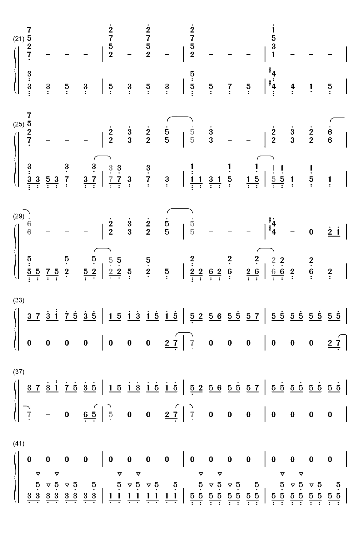 Trees-Twenty One Pilots双手简谱预览2