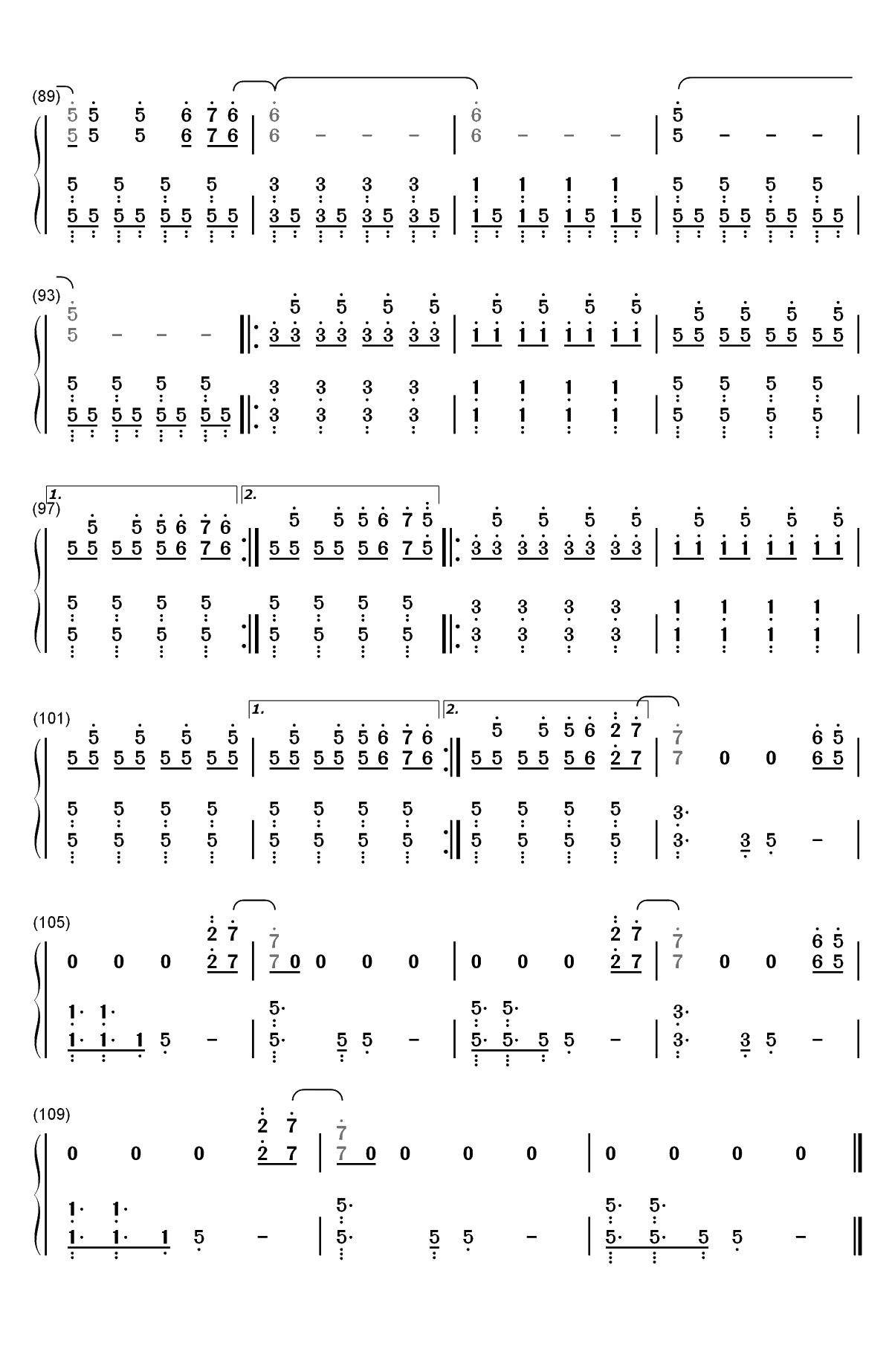 Trees-Twenty One Pilots双手简谱预览5