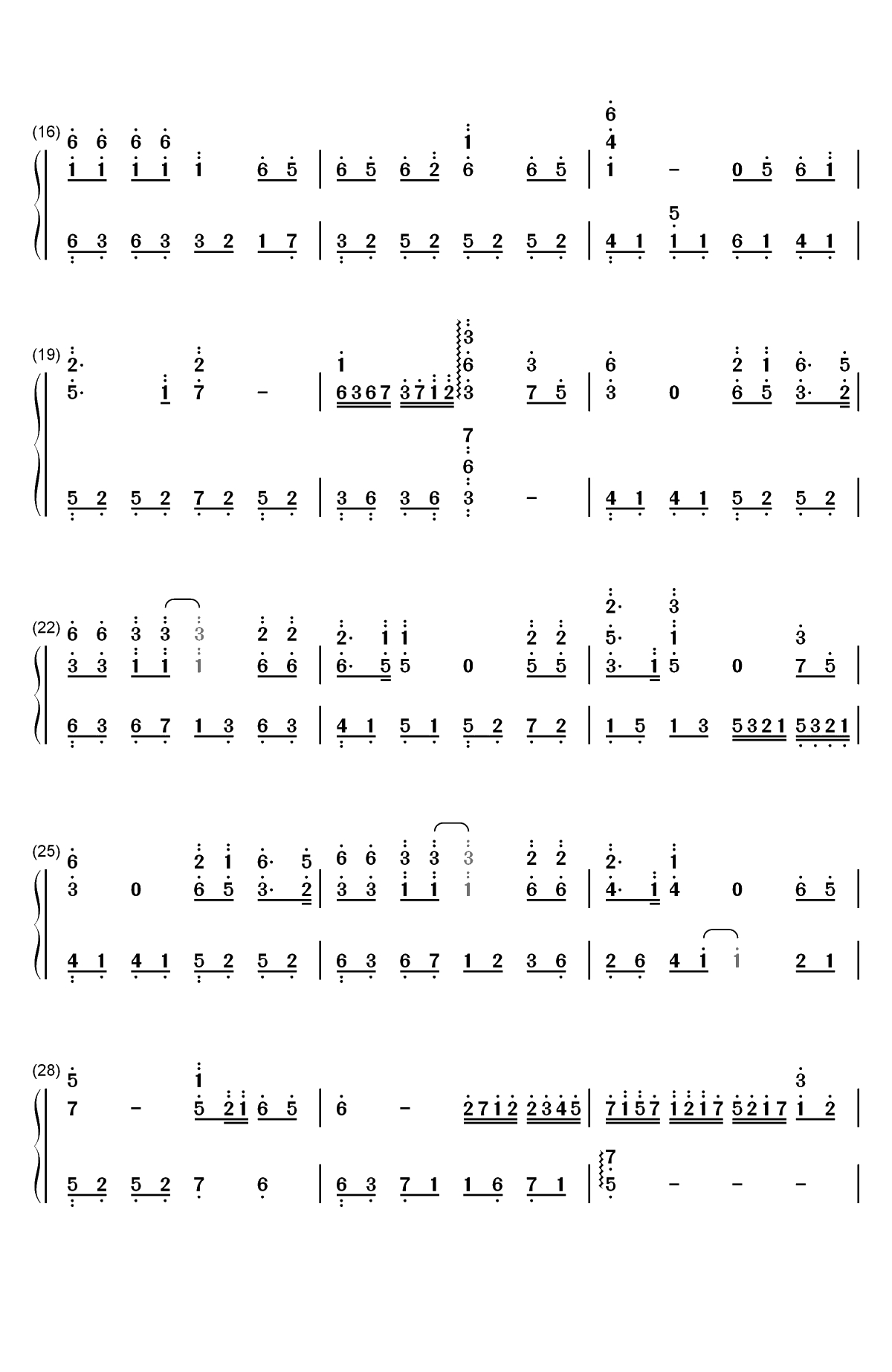 一番绮丽な私を-自恋刑警OST双手简谱预览2