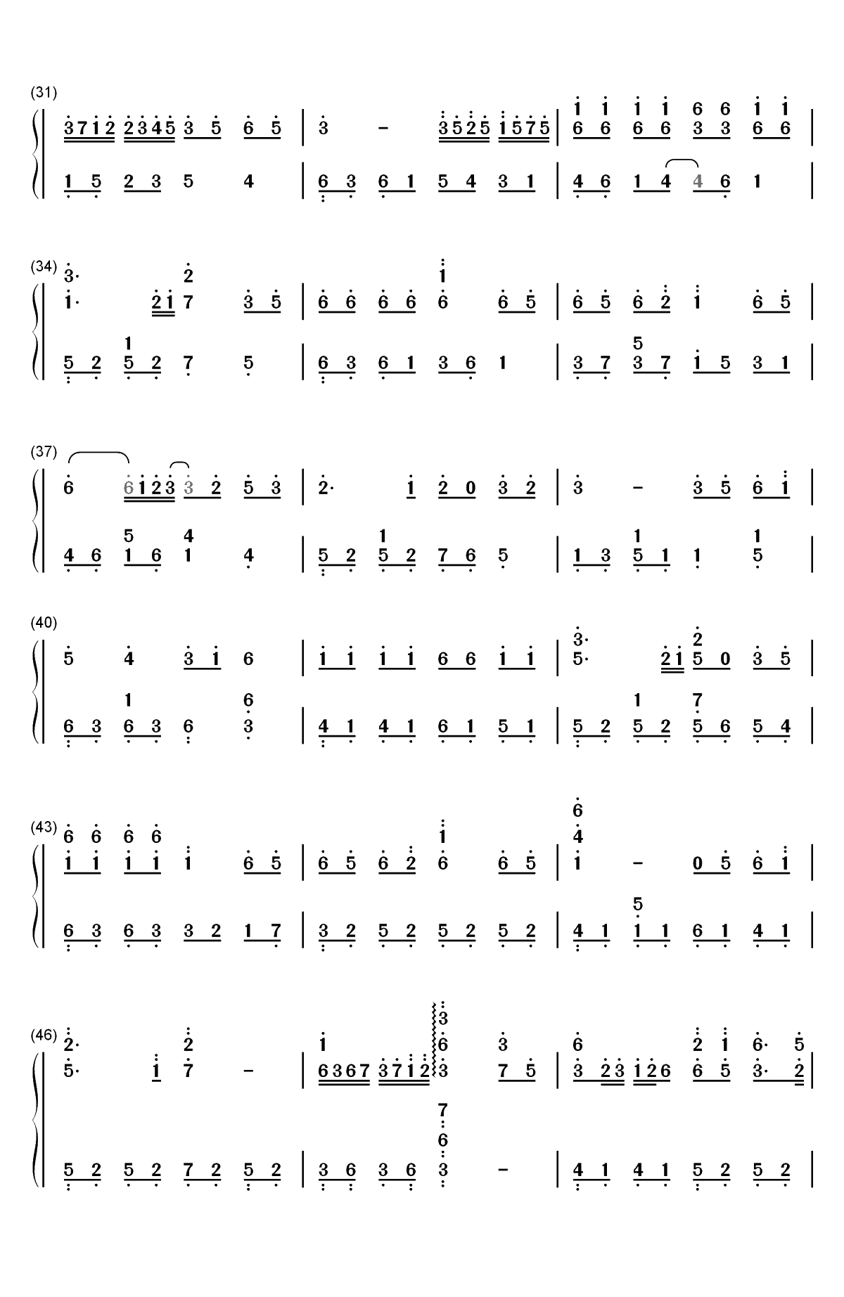 一番绮丽な私を-自恋刑警OST双手简谱预览3