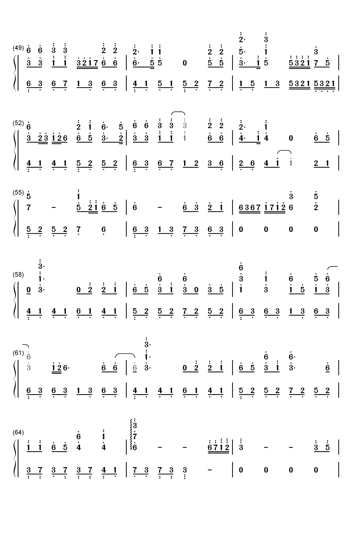 一番绮丽な私を-自恋刑警OST双手简谱预览4