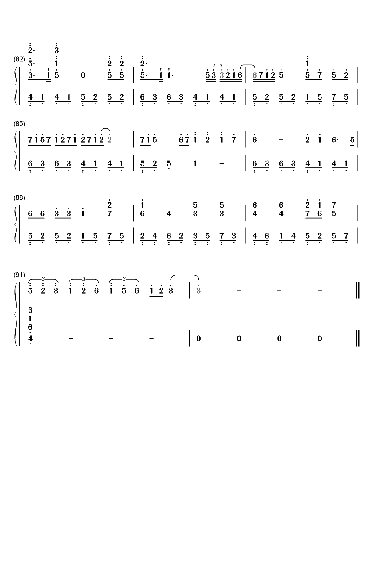 一番绮丽な私を-自恋刑警OST双手简谱预览6