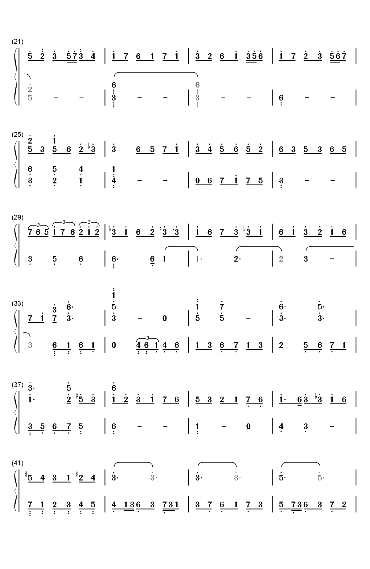 Greenery Rain-《言叶之庭》OST-EOP曲双手简谱预览2