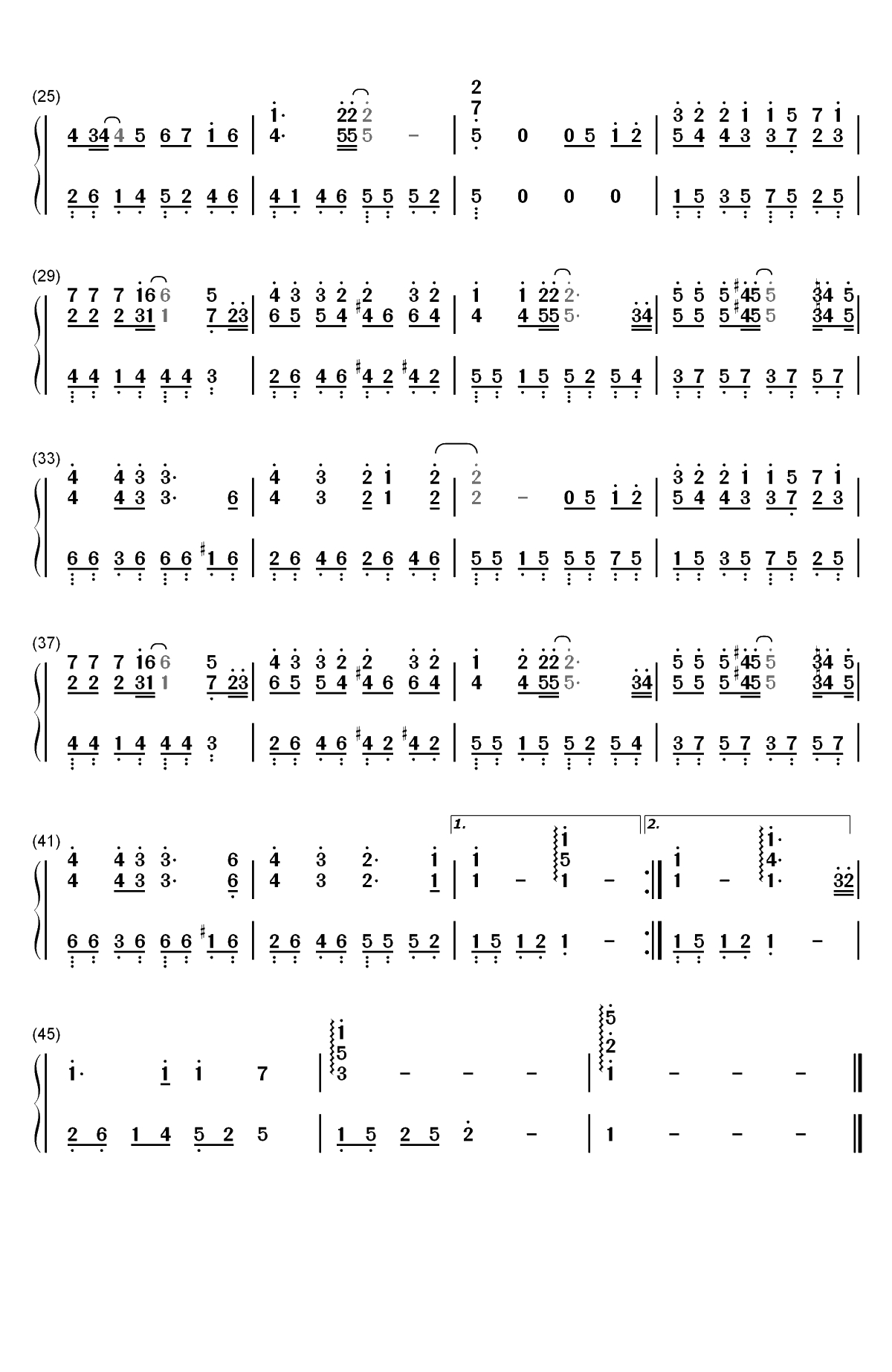 最美的遇见-凉生我们可不可以不忧伤主题曲双手简谱预览2