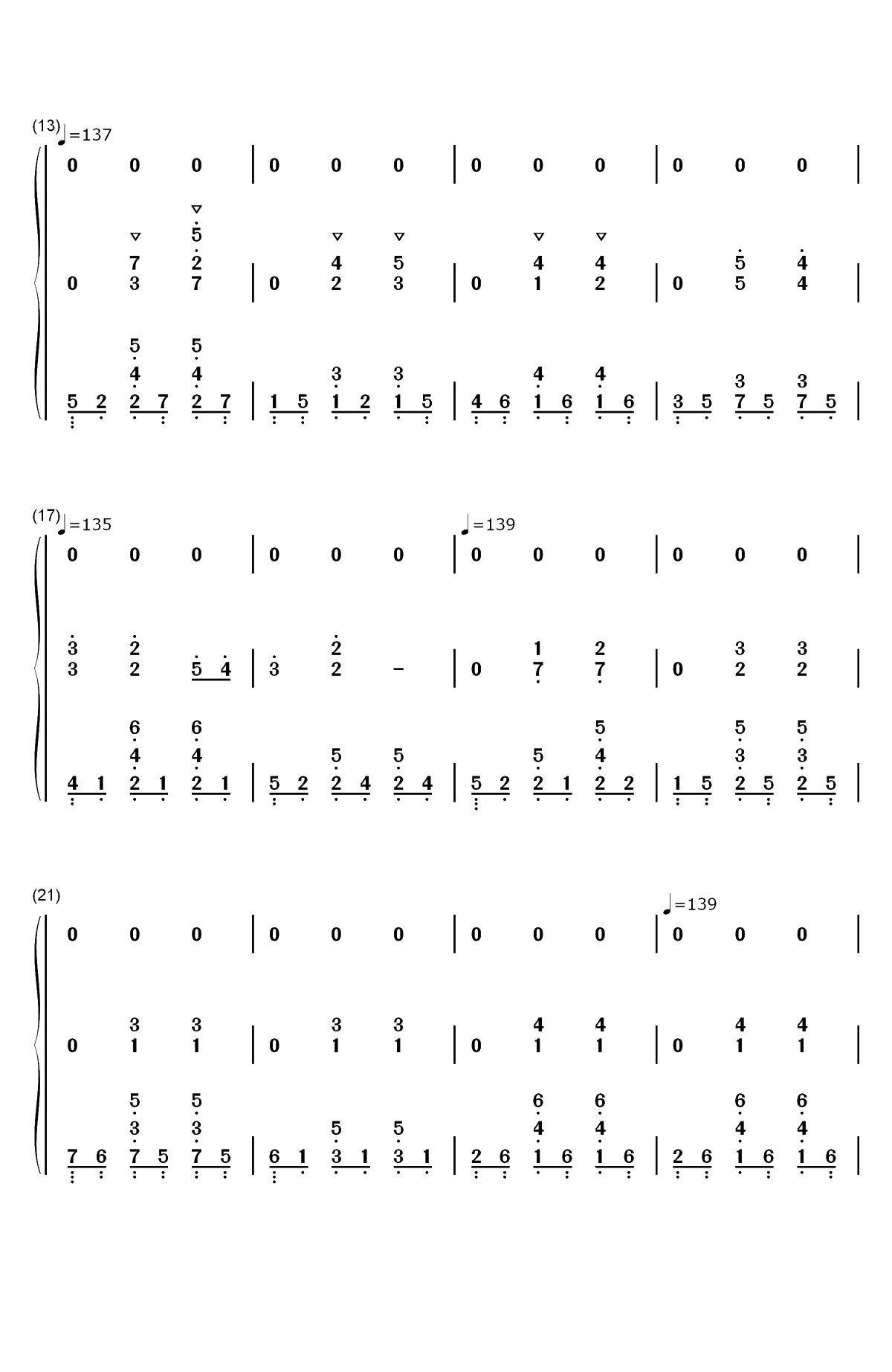 Cerf-volant-风筝-放牛班的春天插曲双手简谱预览2