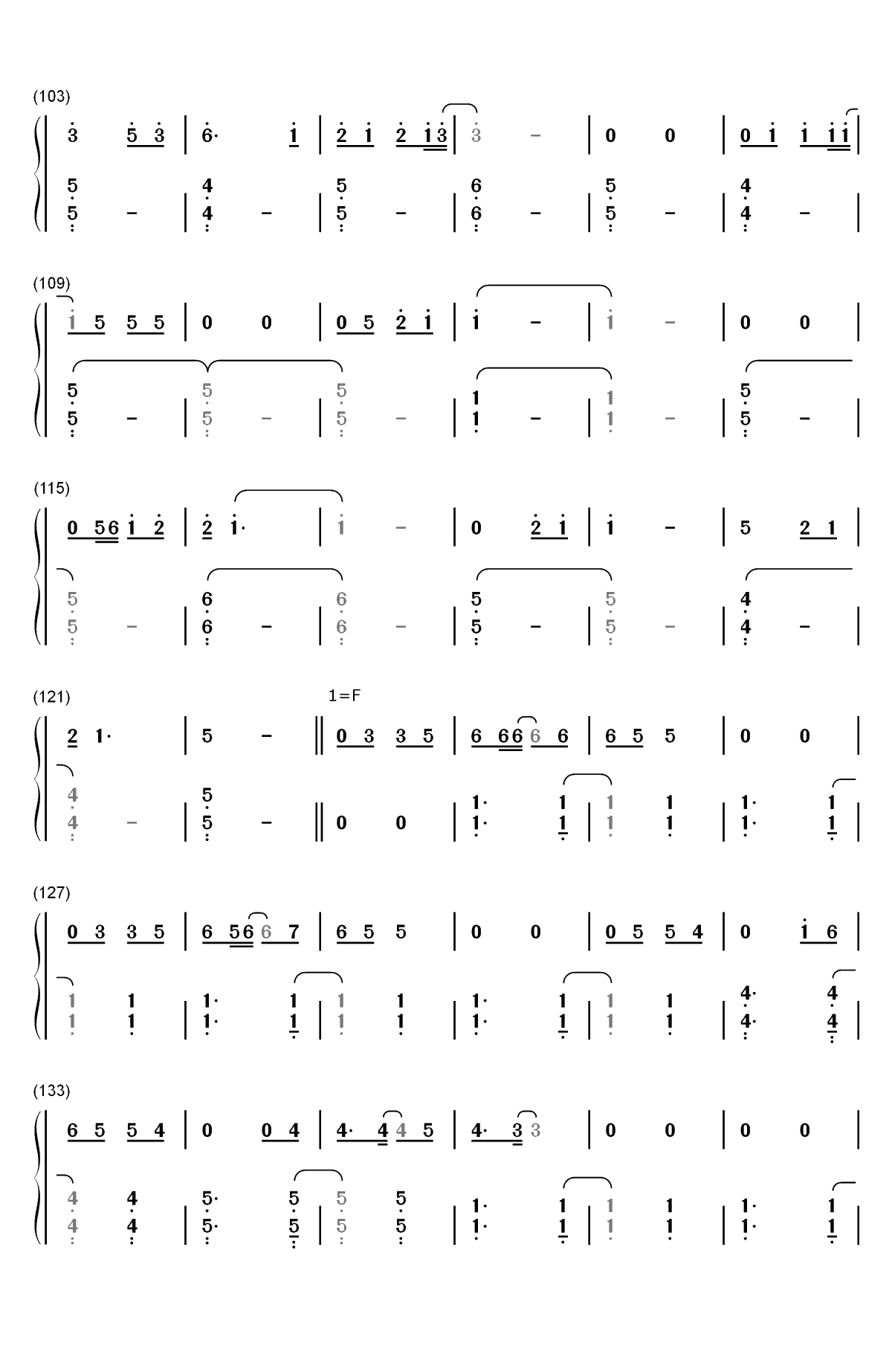 Bedtime Story-三次元女友主题曲双手简谱预览4