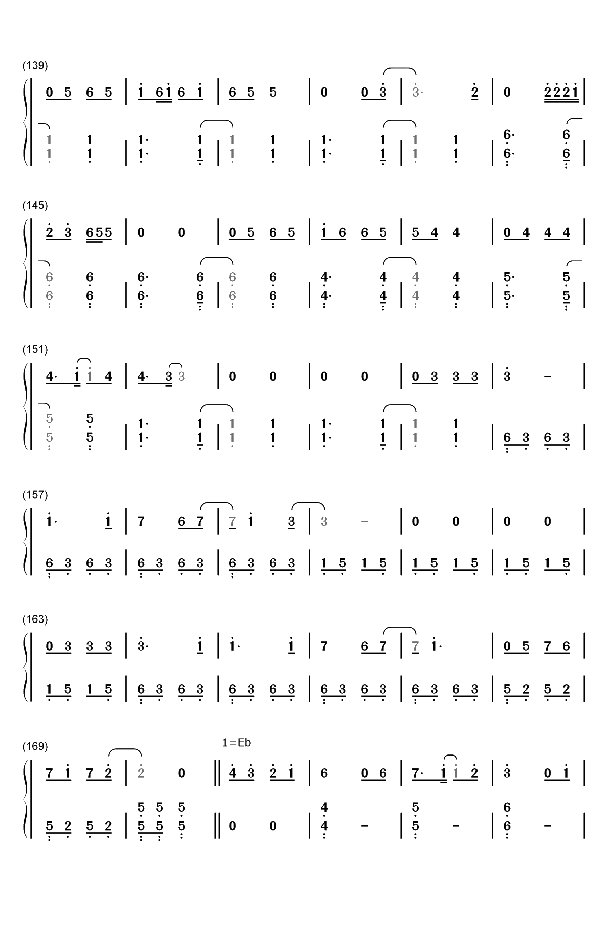 Bedtime Story-三次元女友主题曲双手简谱预览5