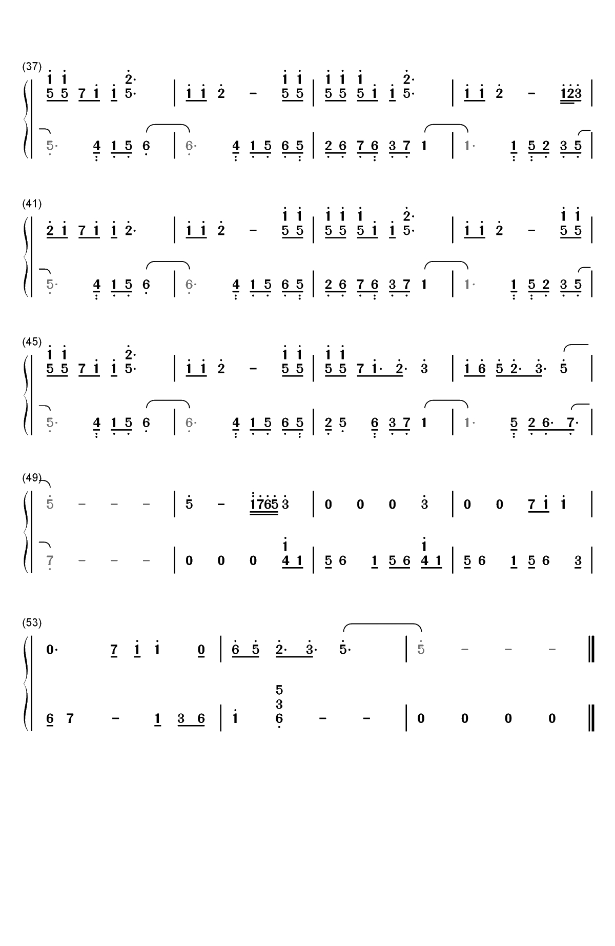 Pick Me-Wanna One双手简谱预览3