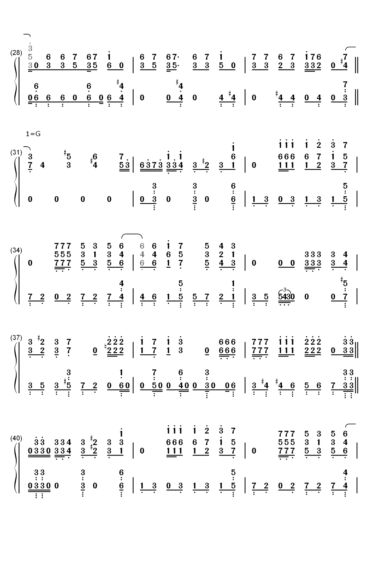 Original Resonance-歌之王子殿下真爱革命OST双手简谱预览3